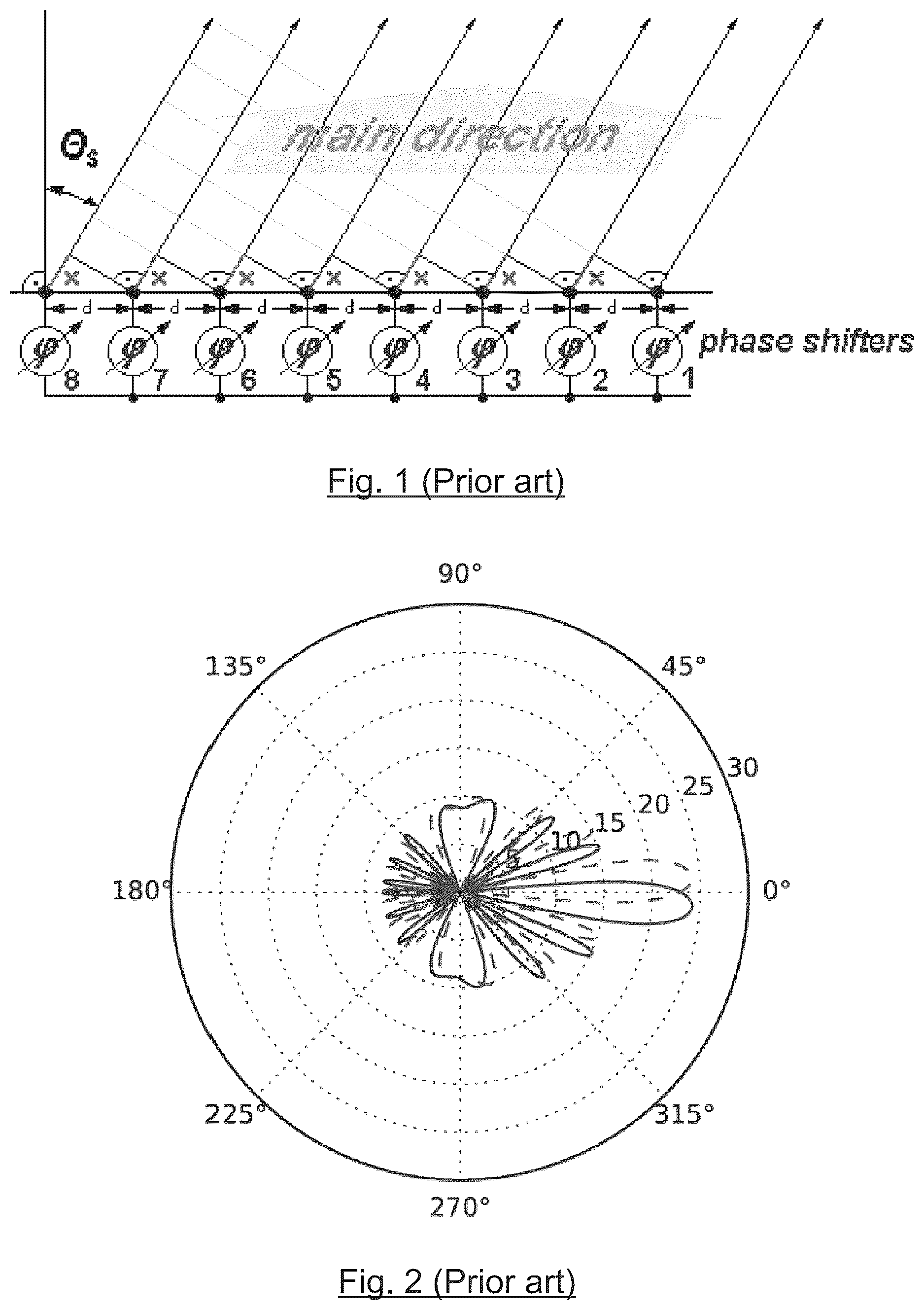 Patent US12614845 Figure 1 – System for controlling a phase array antenna