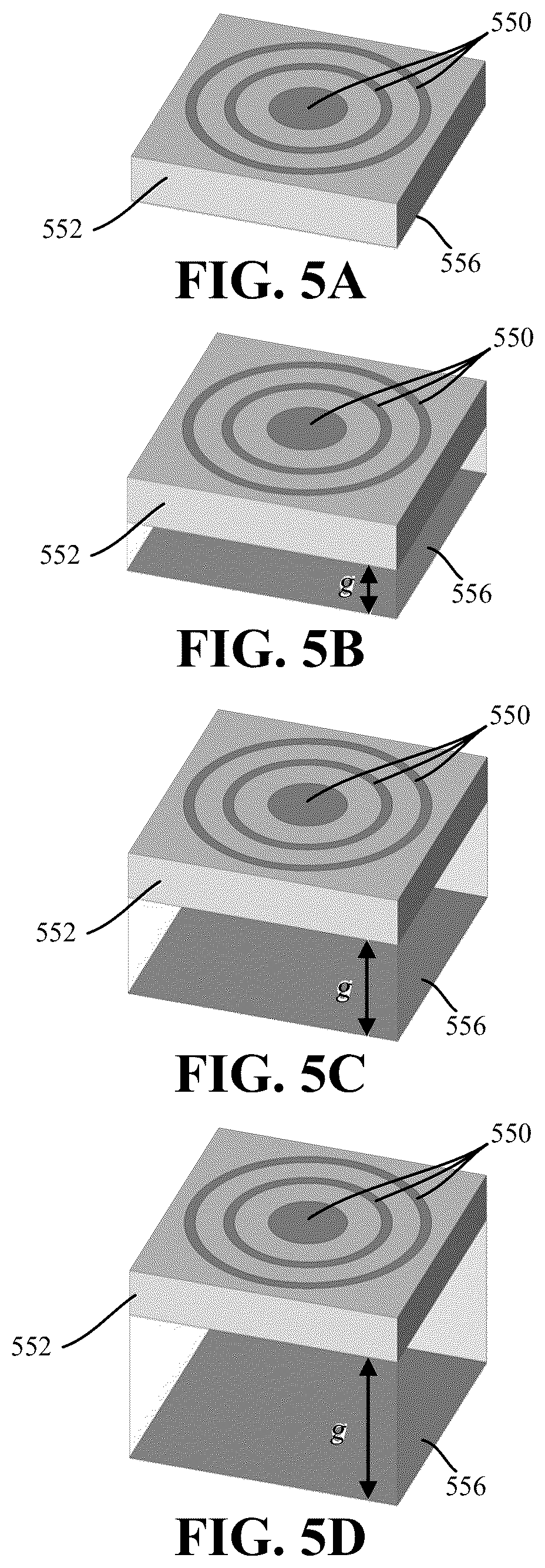 Patent US12614846 Figure 5 – Beam shaping in reflective metasurface utilizing mechanical linear actuators with temperature compensation