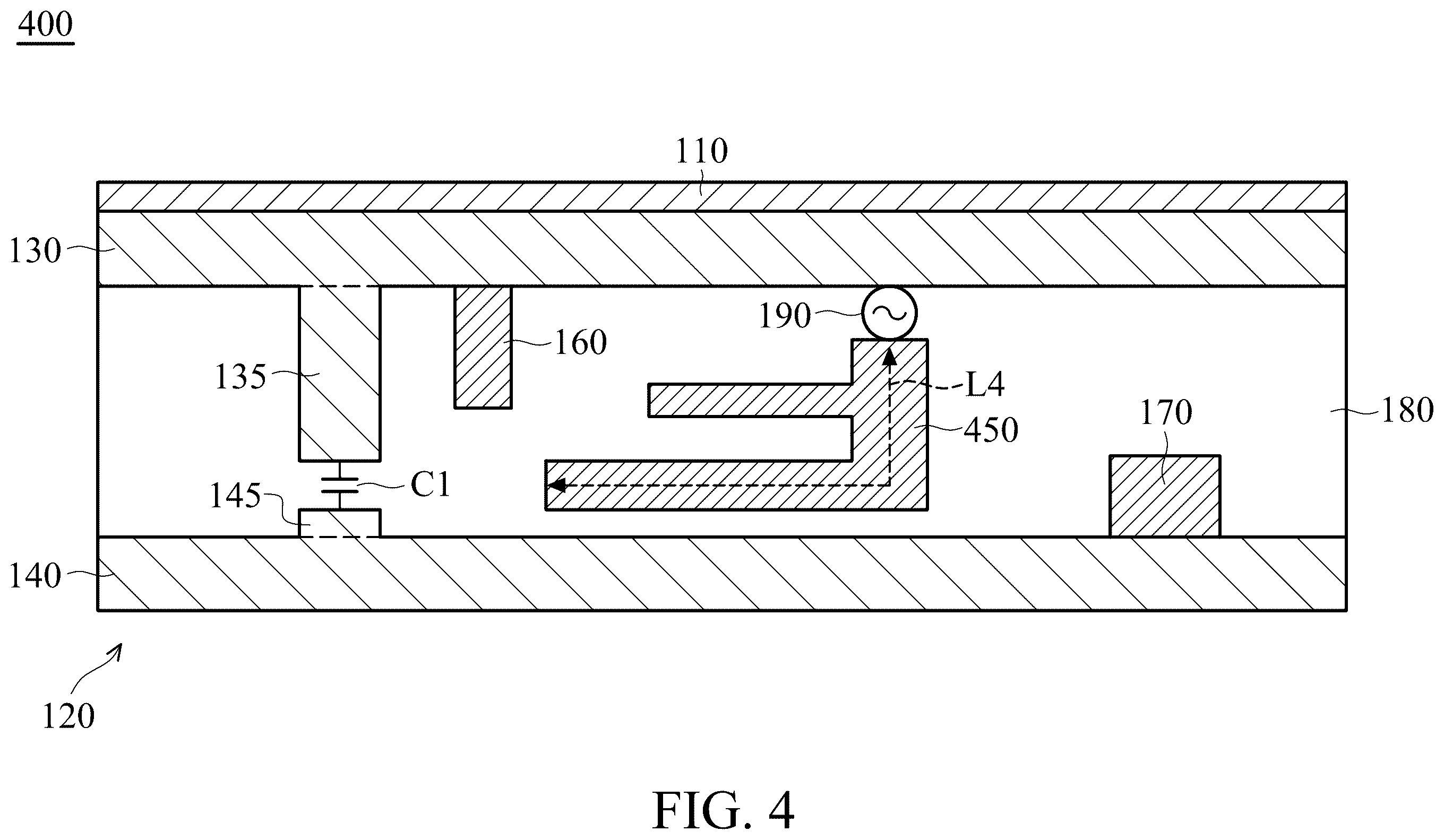 Patent US12614847 Figure 4 – Antenna structure and mobile device