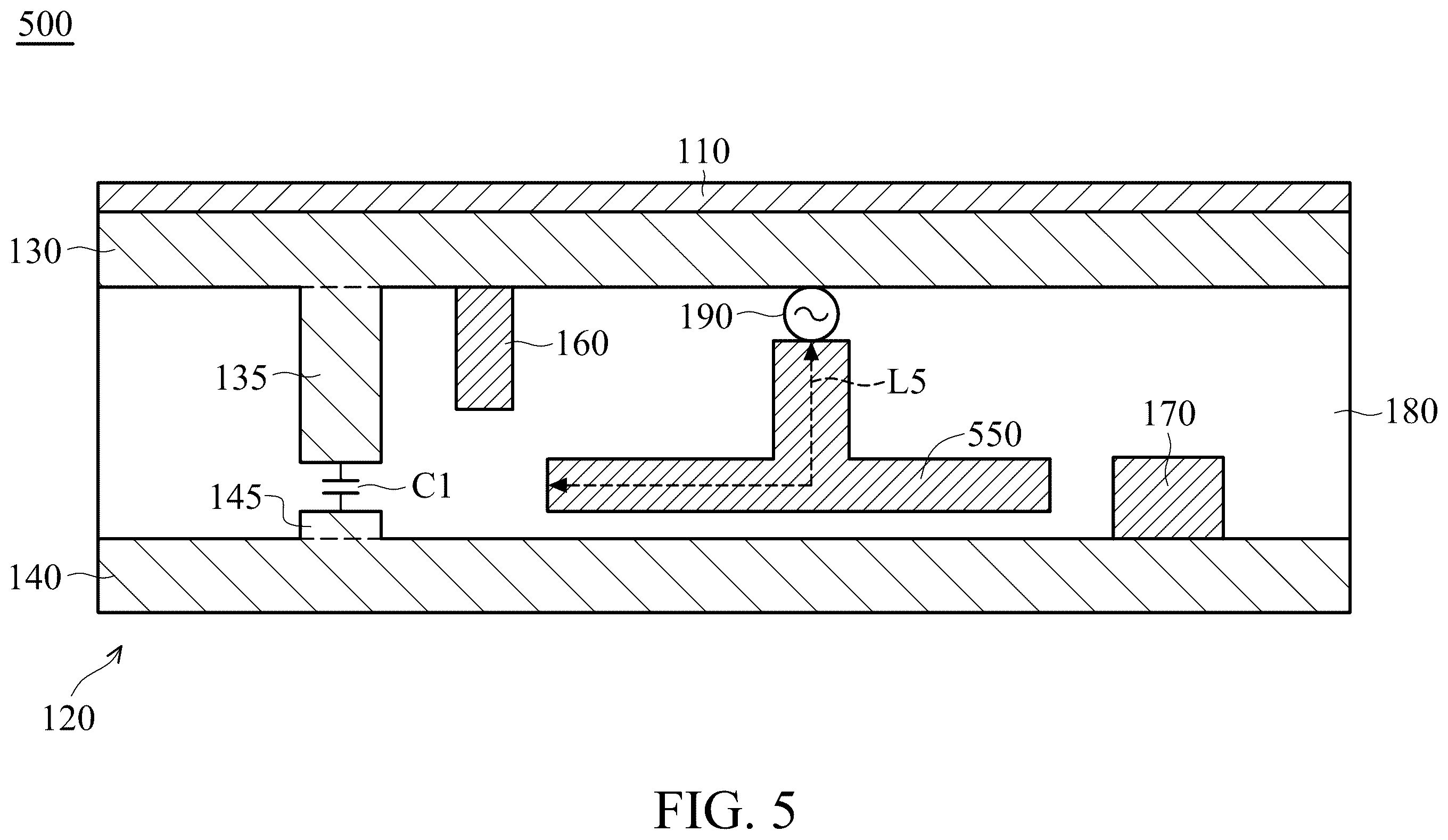 Patent US12614847 Figure 5 – Antenna structure and mobile device