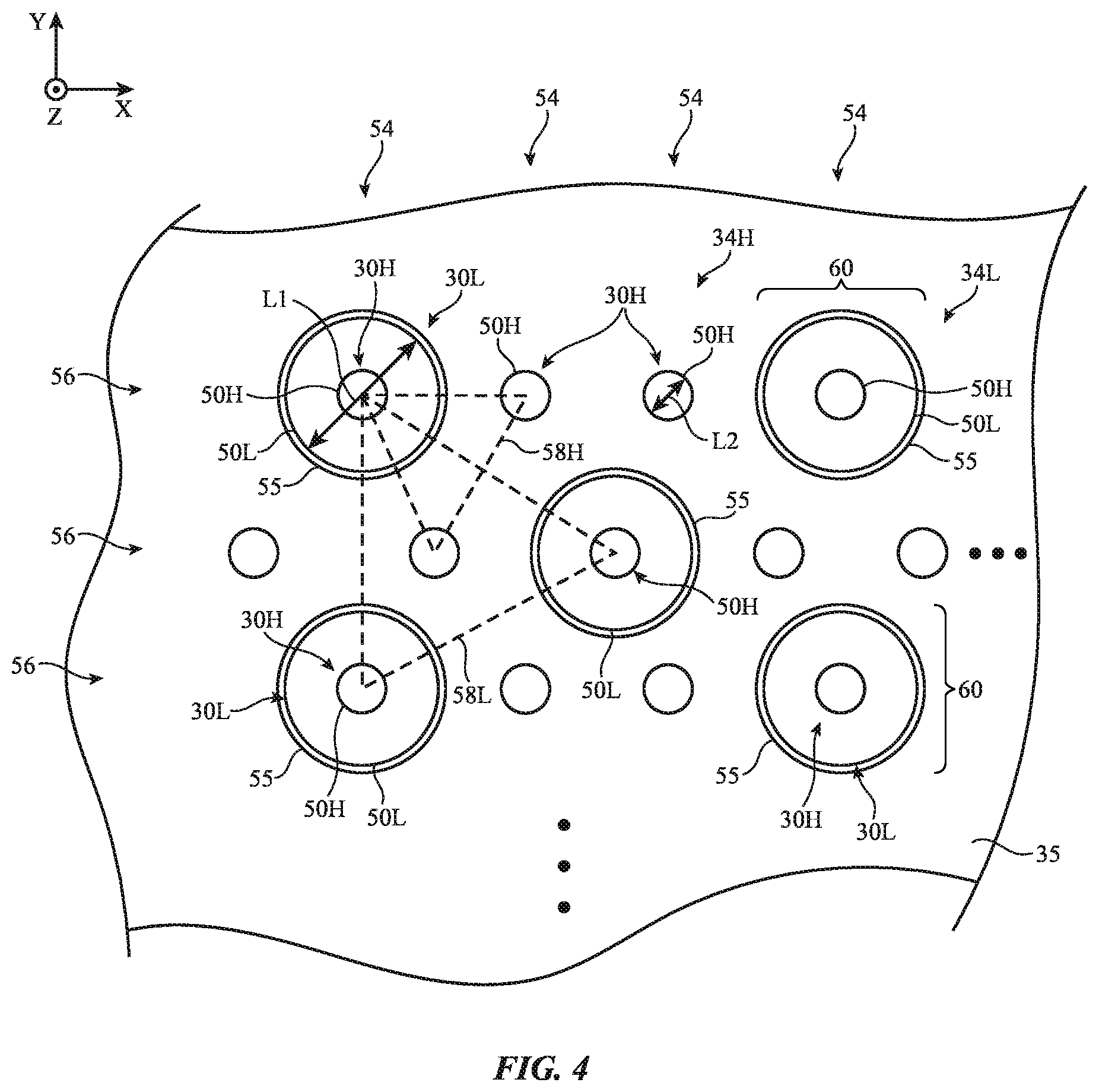 Patent US12614852 Figure 4 – Communication terminal with interwoven and free-standing antenna radiators