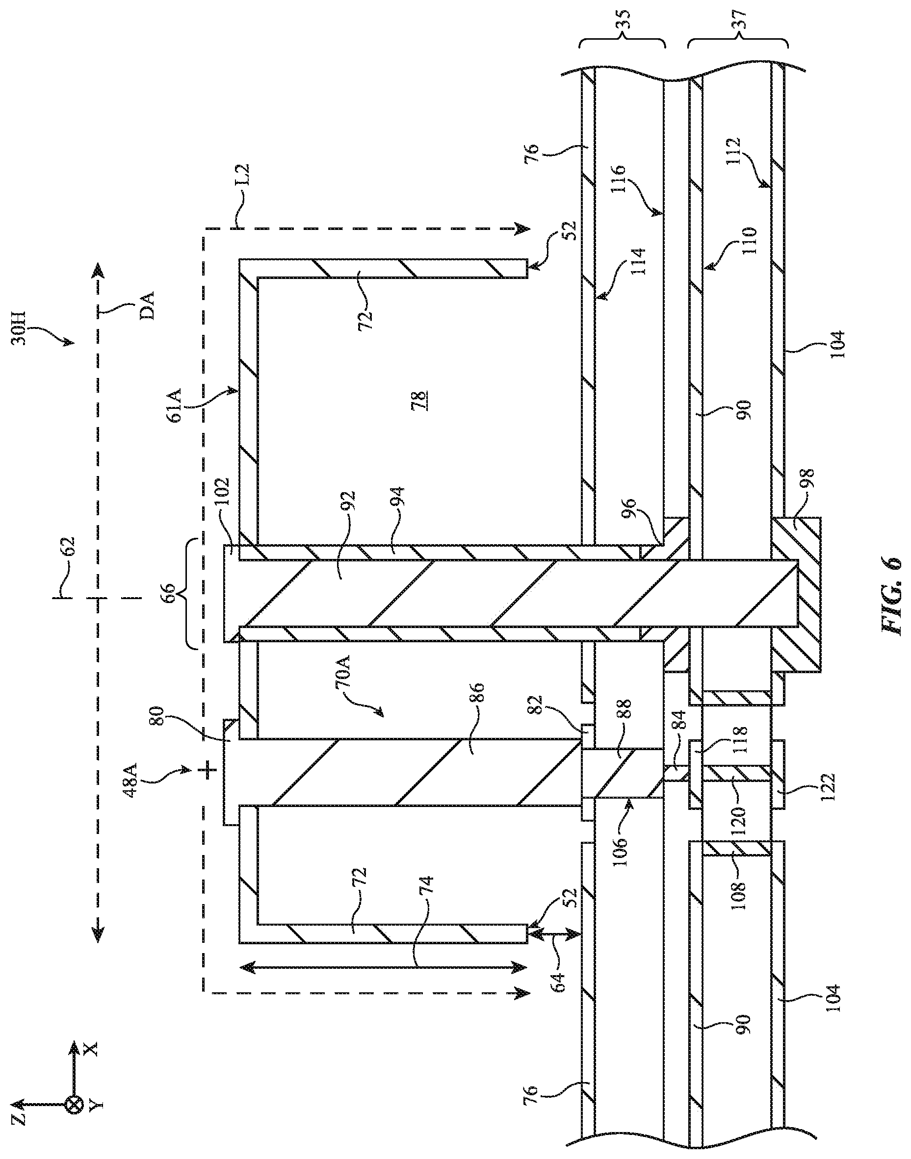 Patent US12614852 Figure 6 – Communication terminal with interwoven and free-standing antenna radiators