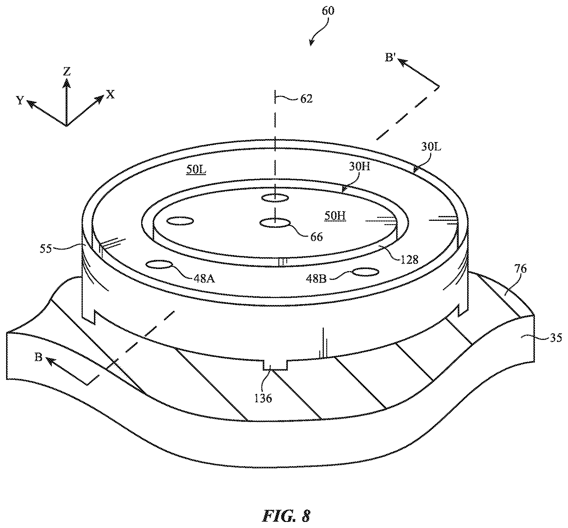 Patent US12614852 Figure 8 – Communication terminal with interwoven and free-standing antenna radiators