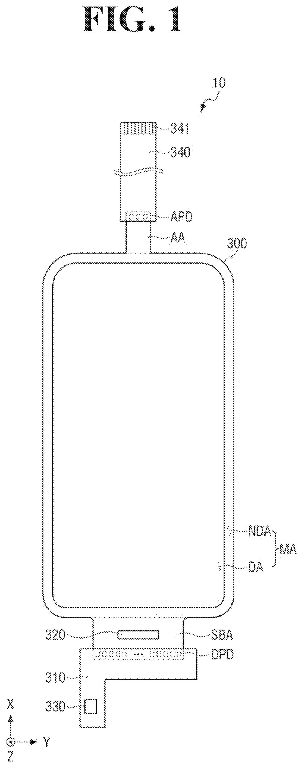 Patent US12614863 — Display panel and a display device including the same — Figure 1