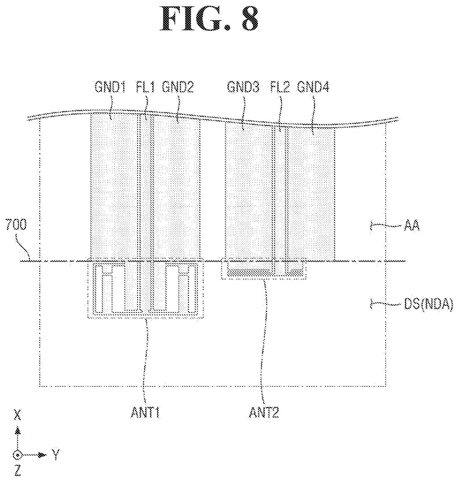 Patent US12614863 Figure 8 – Display panel and a display device including the same
