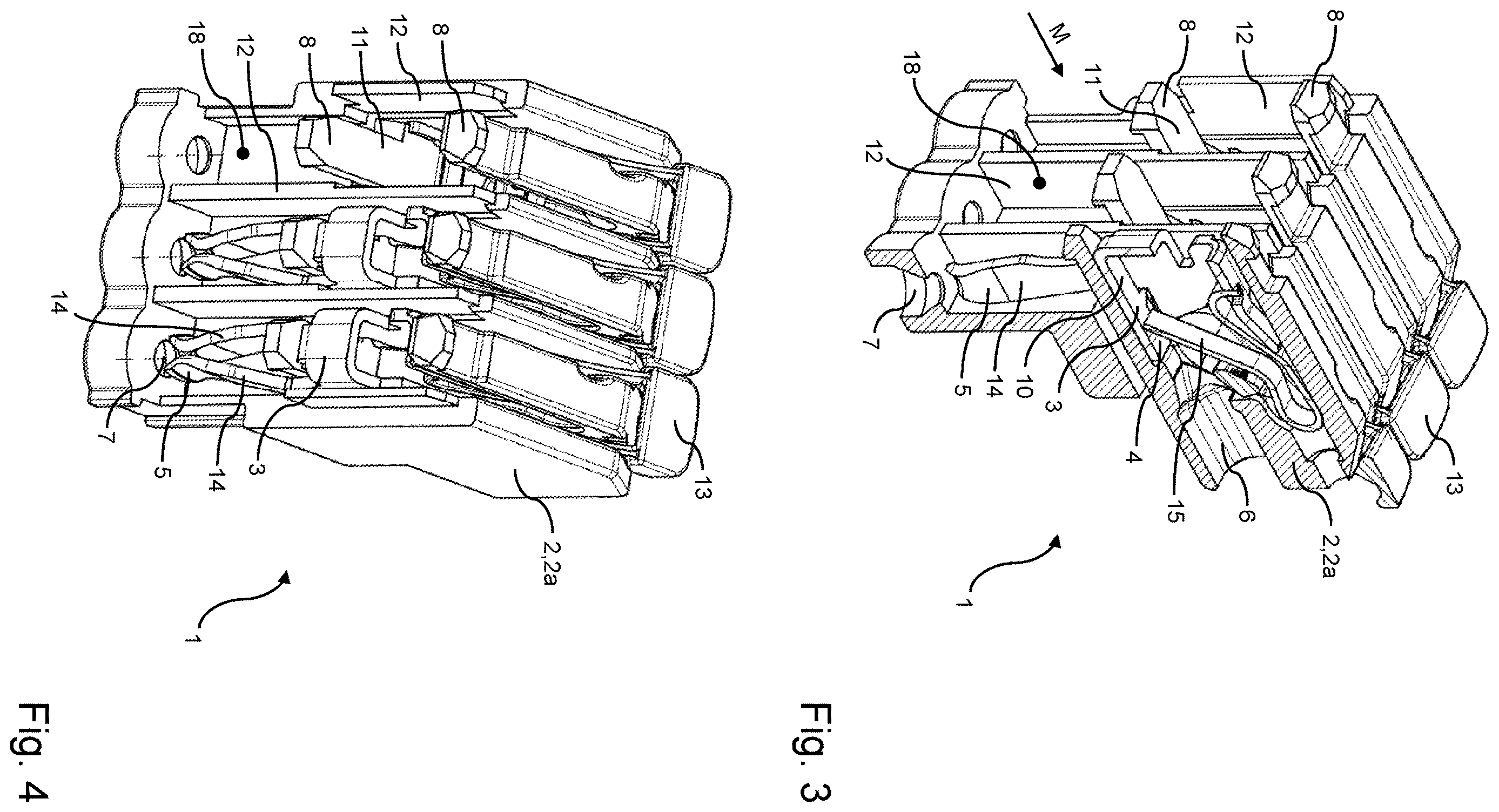 Patent US12614865 Figure 2 – Plug connector and insulating housing for a plug connector