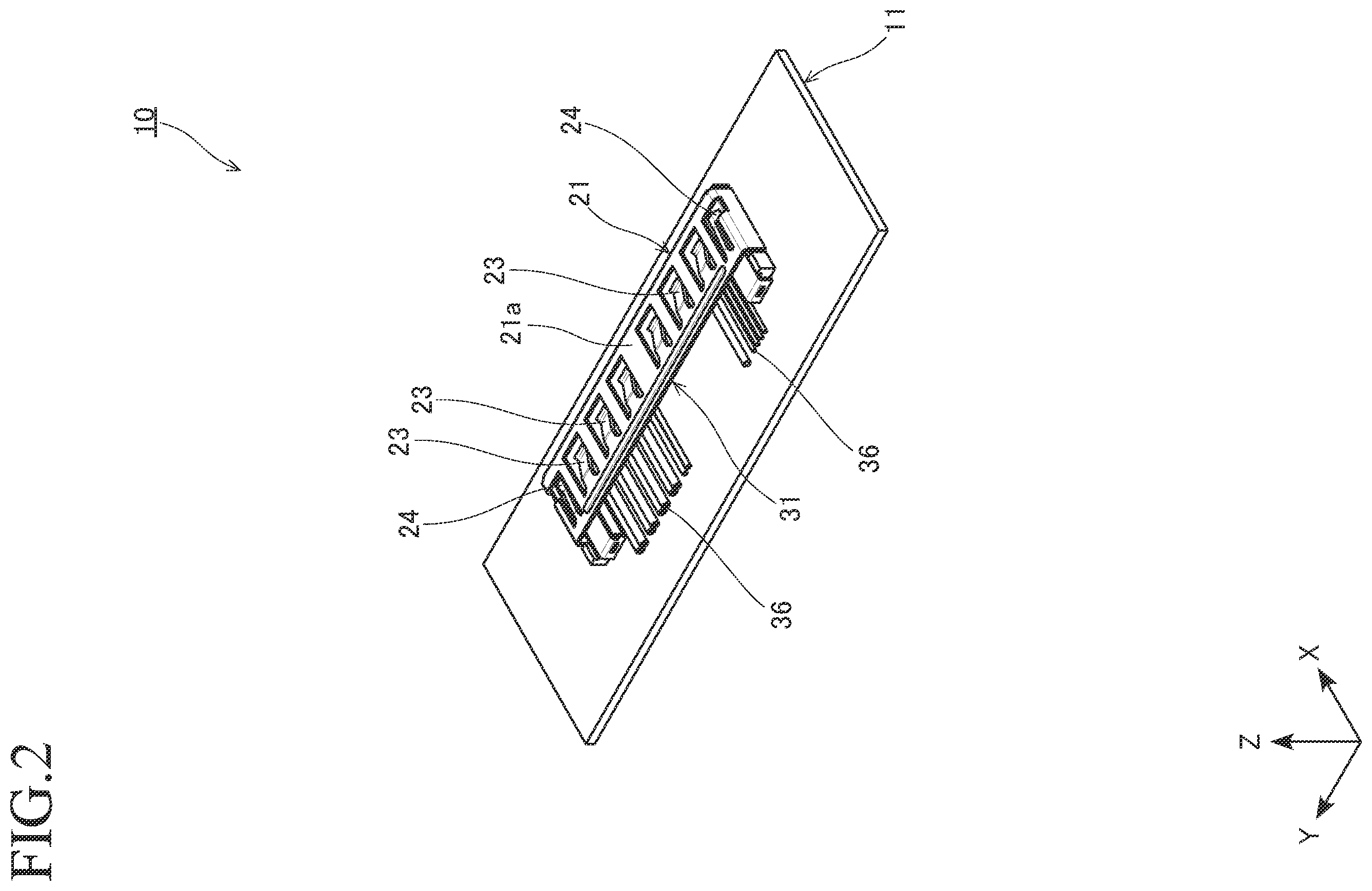Patent US12614866 Figure 2 – Connector with substrate