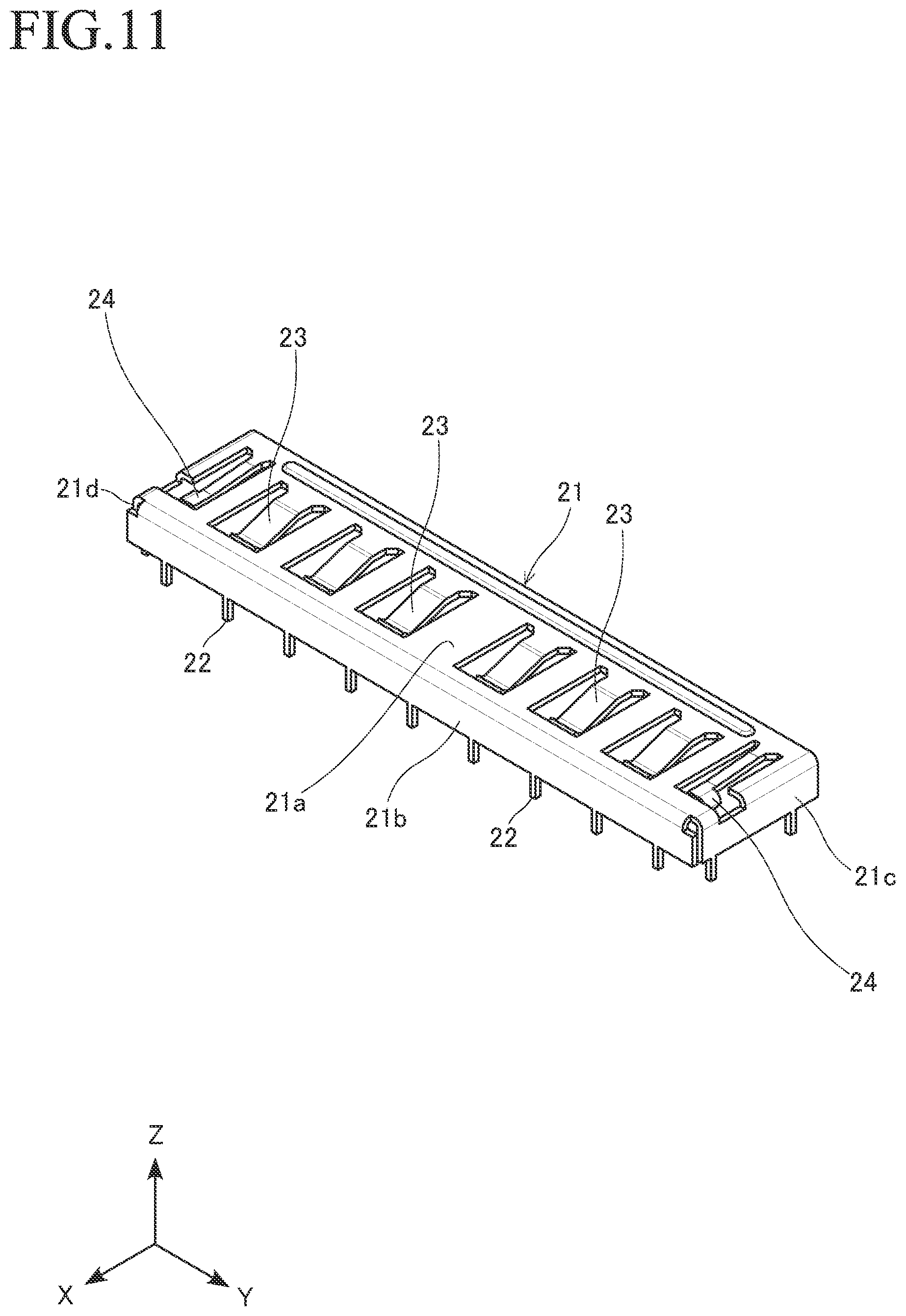 Patent US12614866 Figure 11 – Connector with substrate