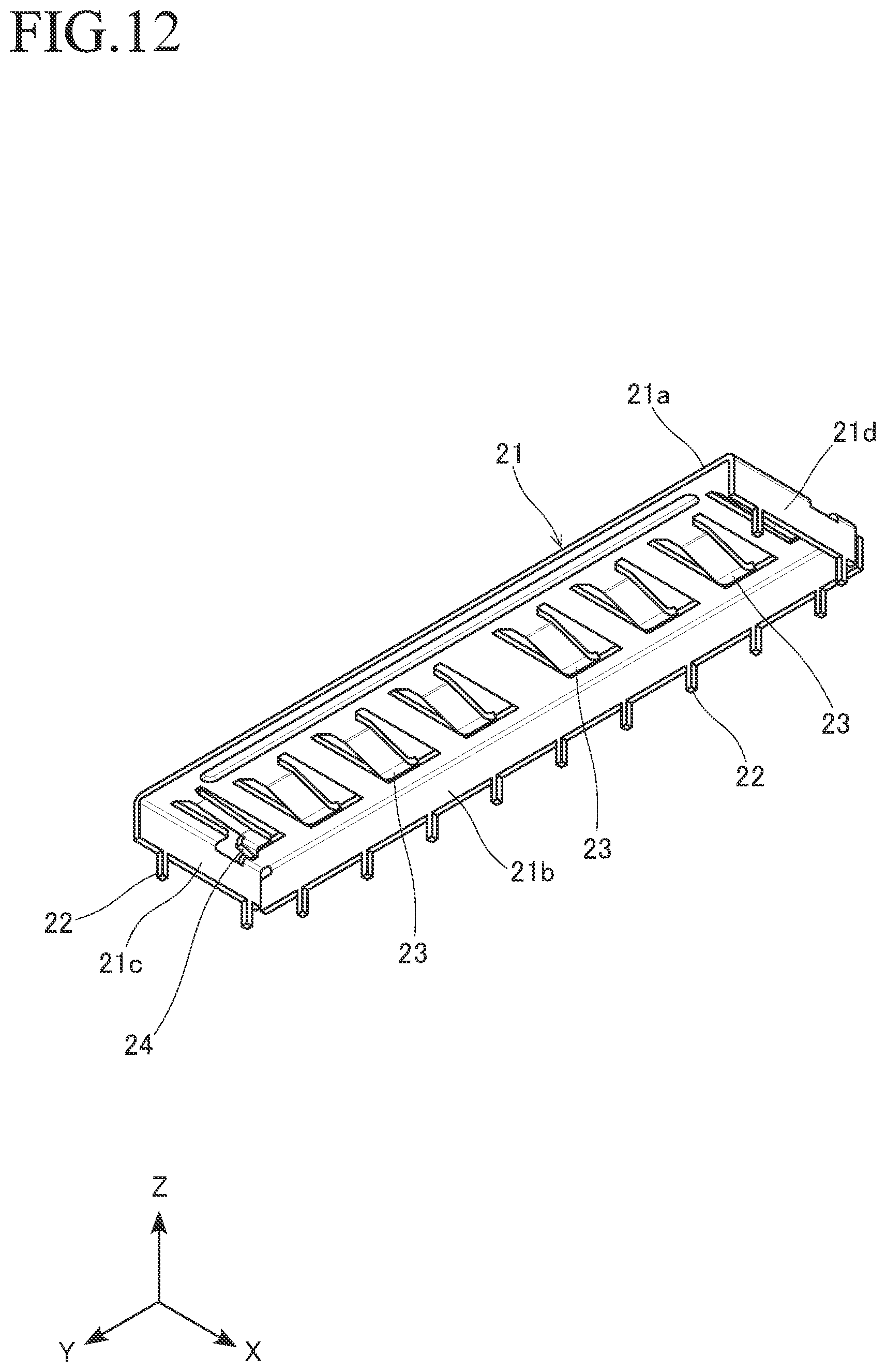 Patent US12614866 Figure 12 – Connector with substrate