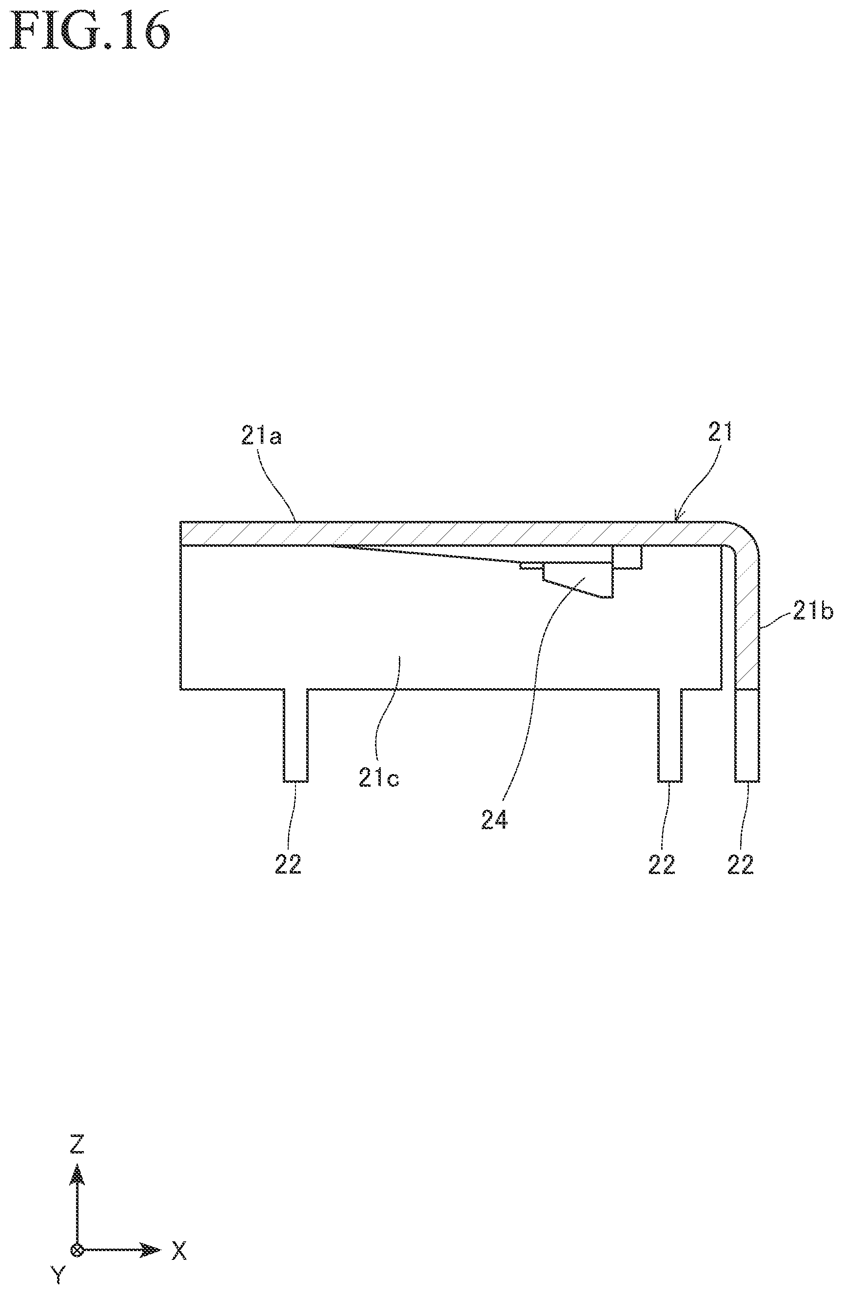 Patent US12614866 Figure 16 – Connector with substrate