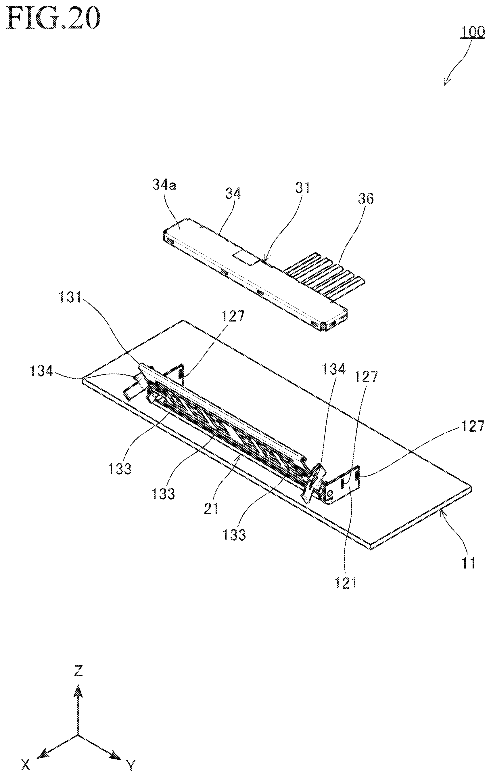 Patent US12614866 Figure 20 – Connector with substrate