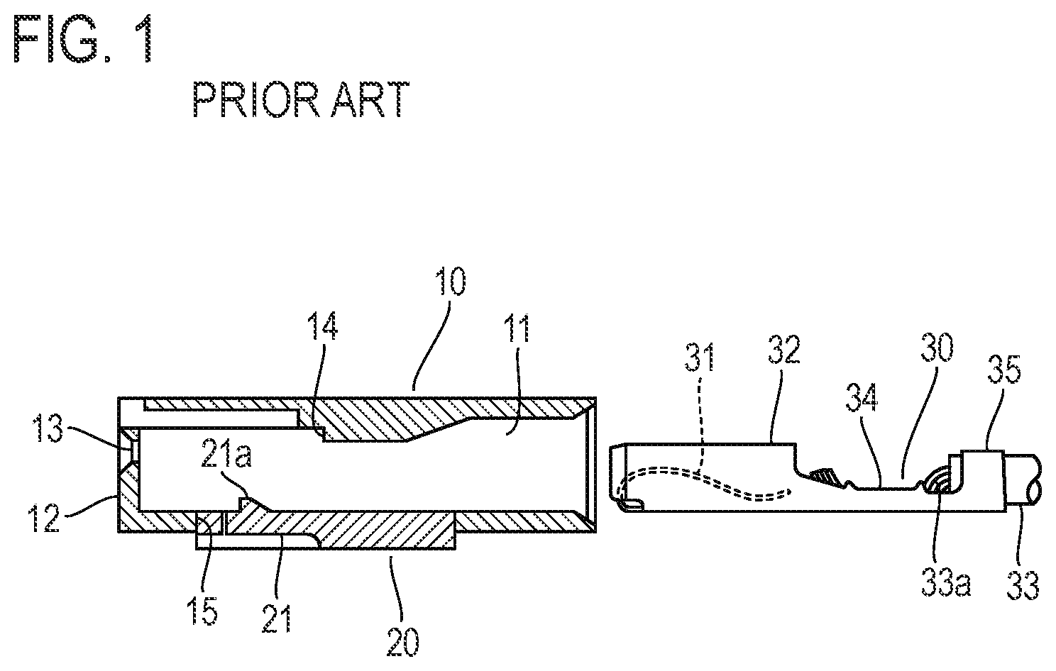 Patent US12614870 Figure 1 – Connector configured to take a primary locking state and a secondary locking state