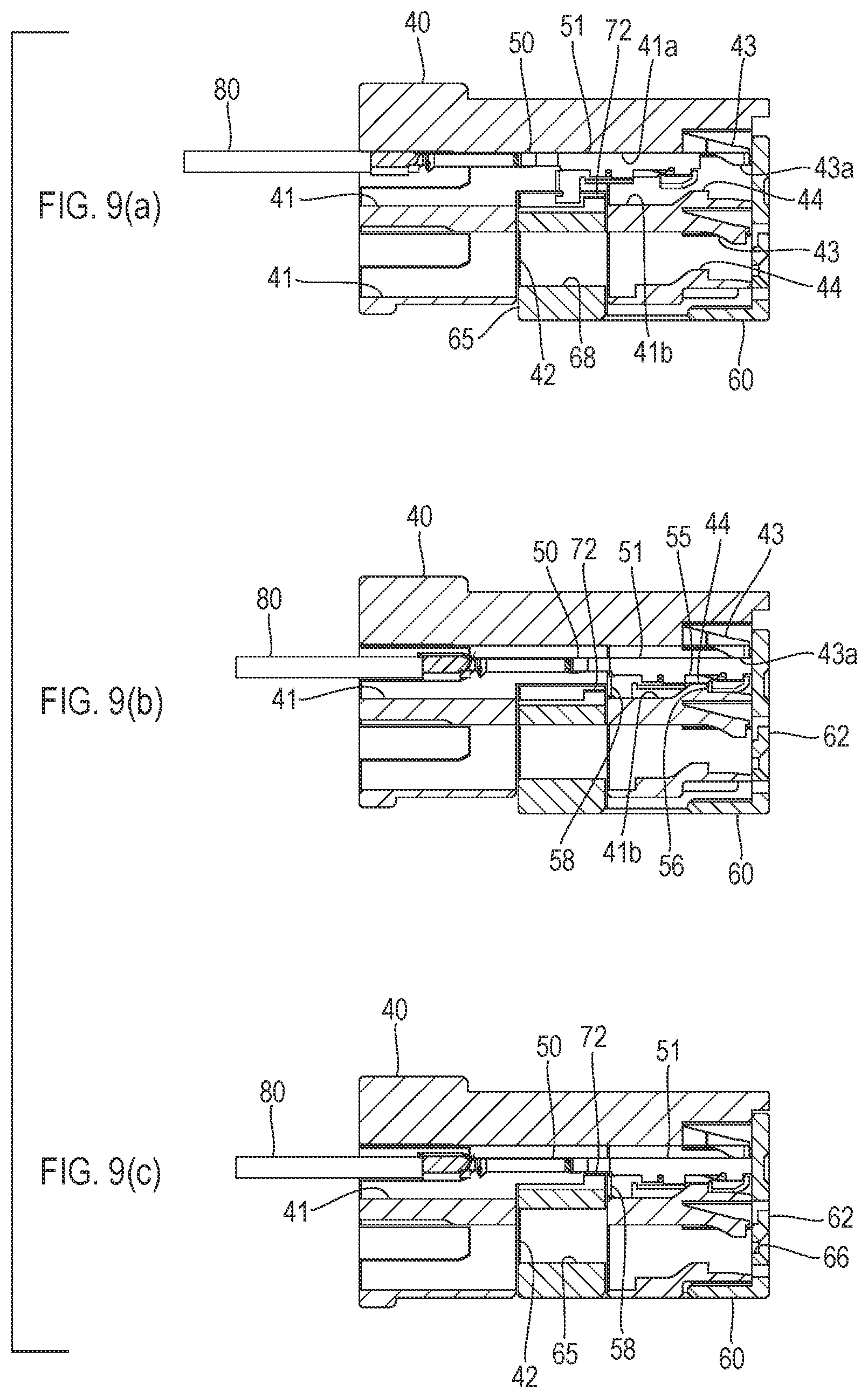 Patent US12614870 Figure 9 – Connector configured to take a primary locking state and a secondary locking state
