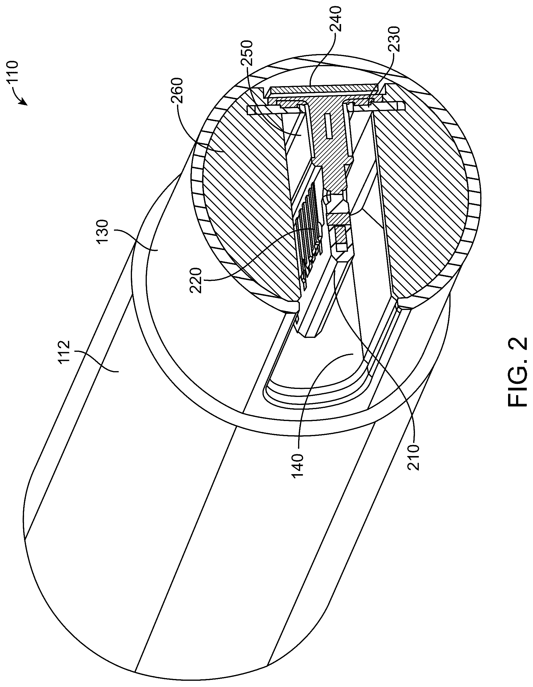 Patent US12614873 Figure 2 – Concealed shallow-depth receptacle
