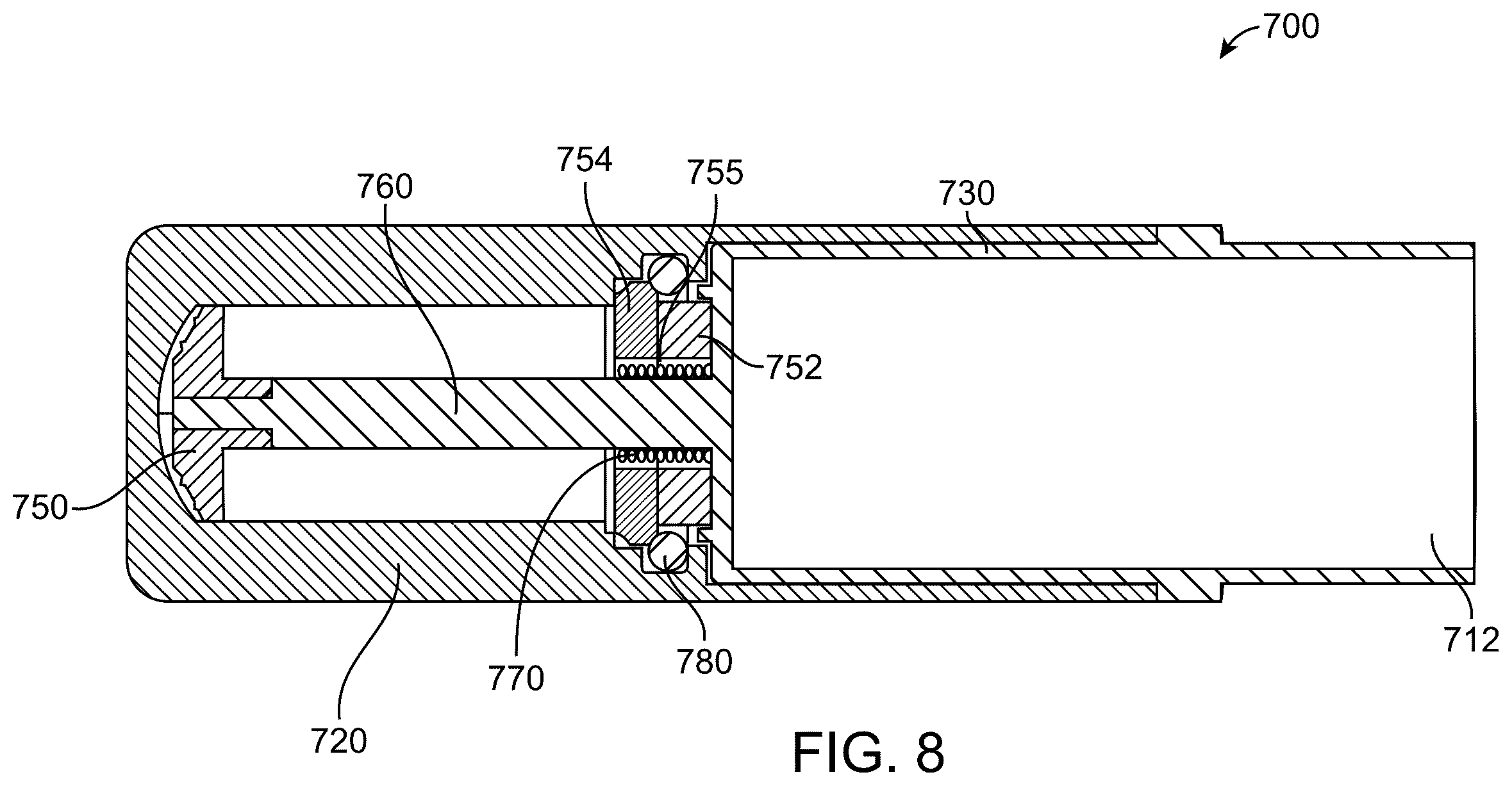 Patent US12614873 Figure 8 – Concealed shallow-depth receptacle