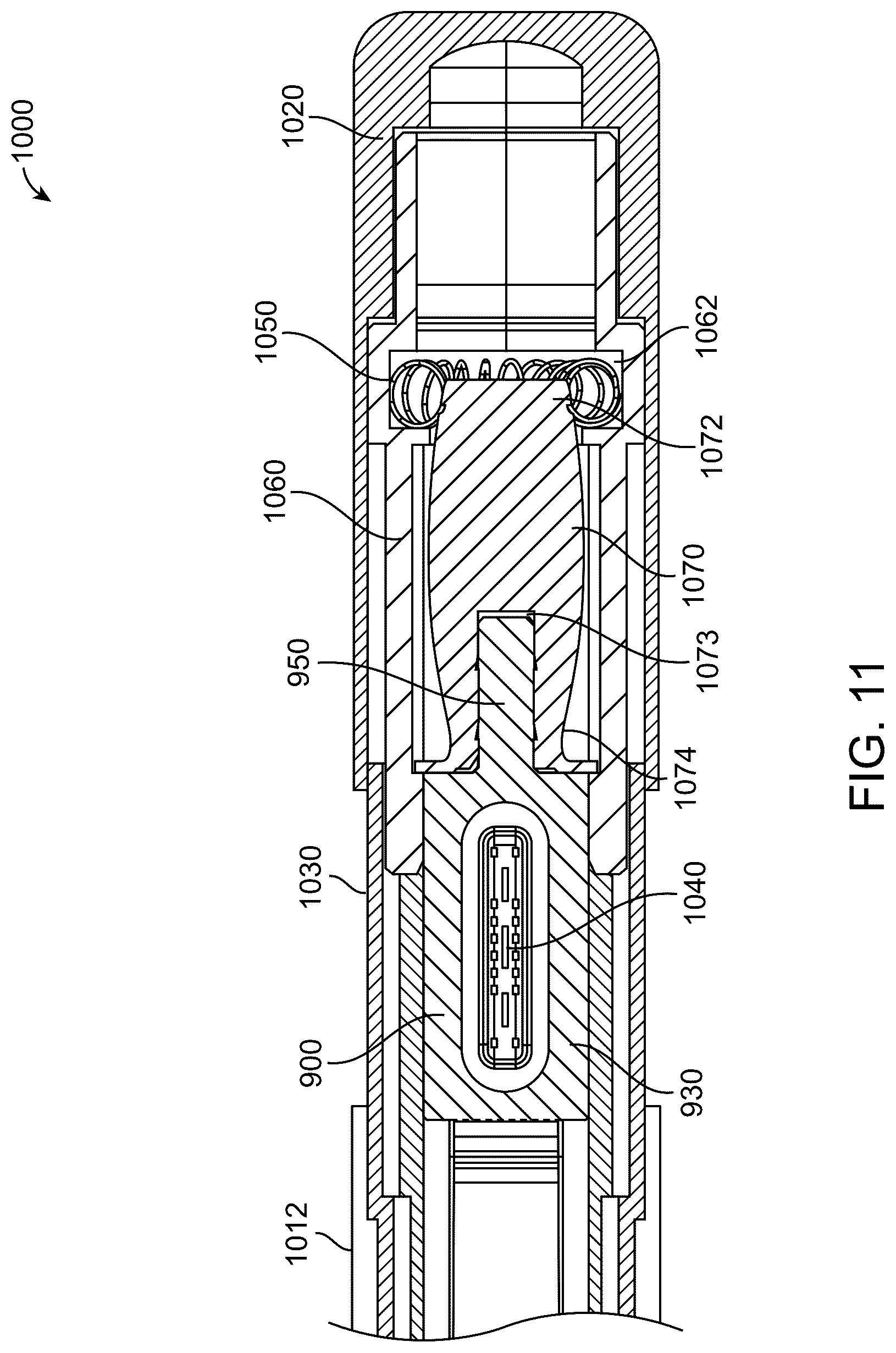 Patent US12614873 Figure 11 – Concealed shallow-depth receptacle