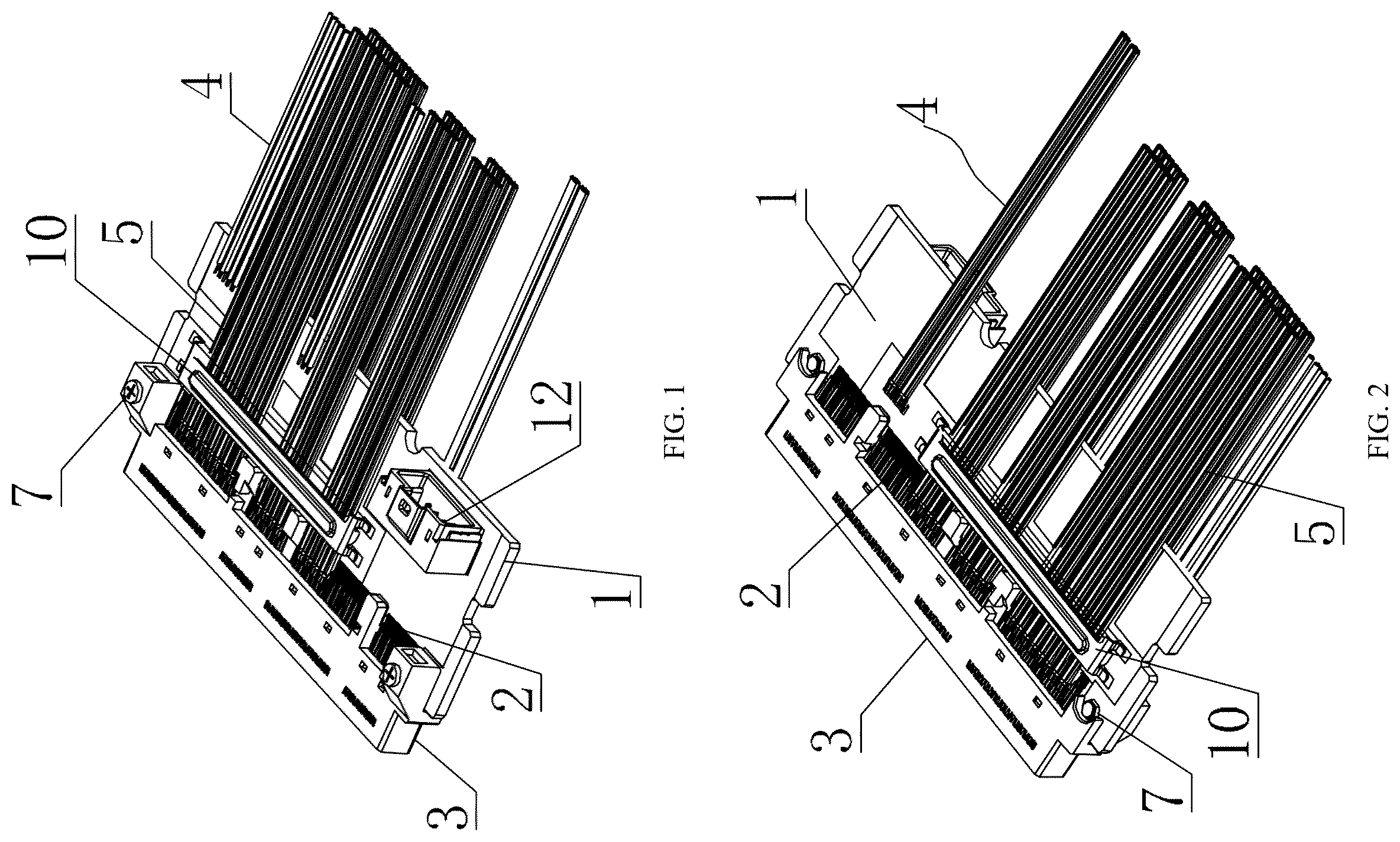 Patent US12614877 Figure 1 – Cable connector assembly with cable arrangement