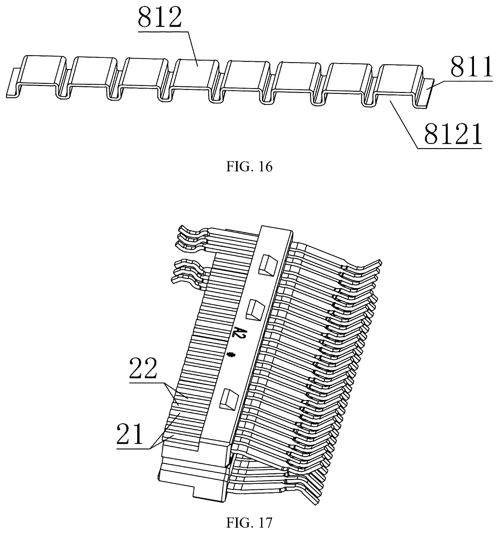 Patent US12614877 Figure 8 – Cable connector assembly with cable arrangement