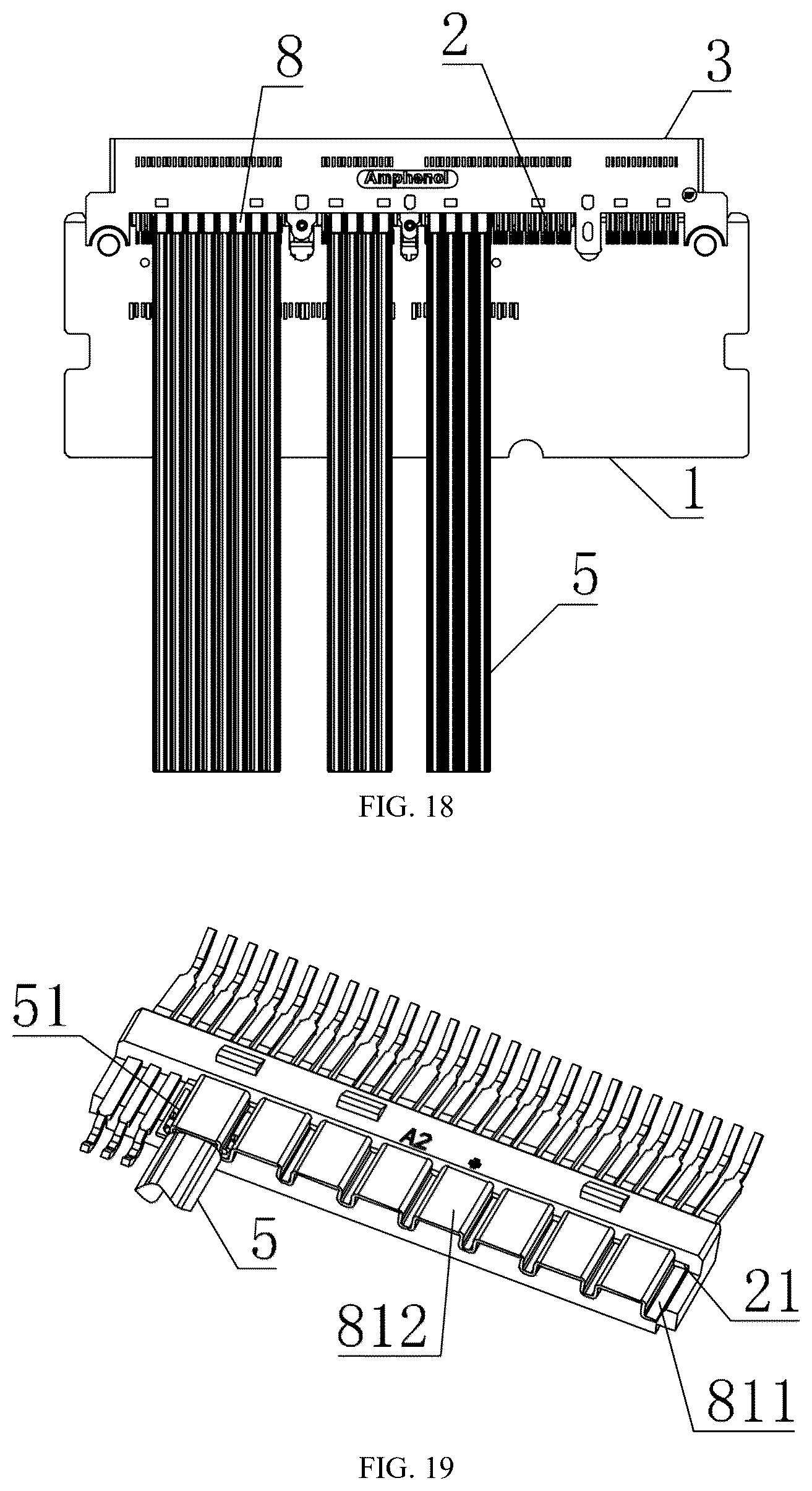 Patent US12614877 Figure 9 – Cable connector assembly with cable arrangement
