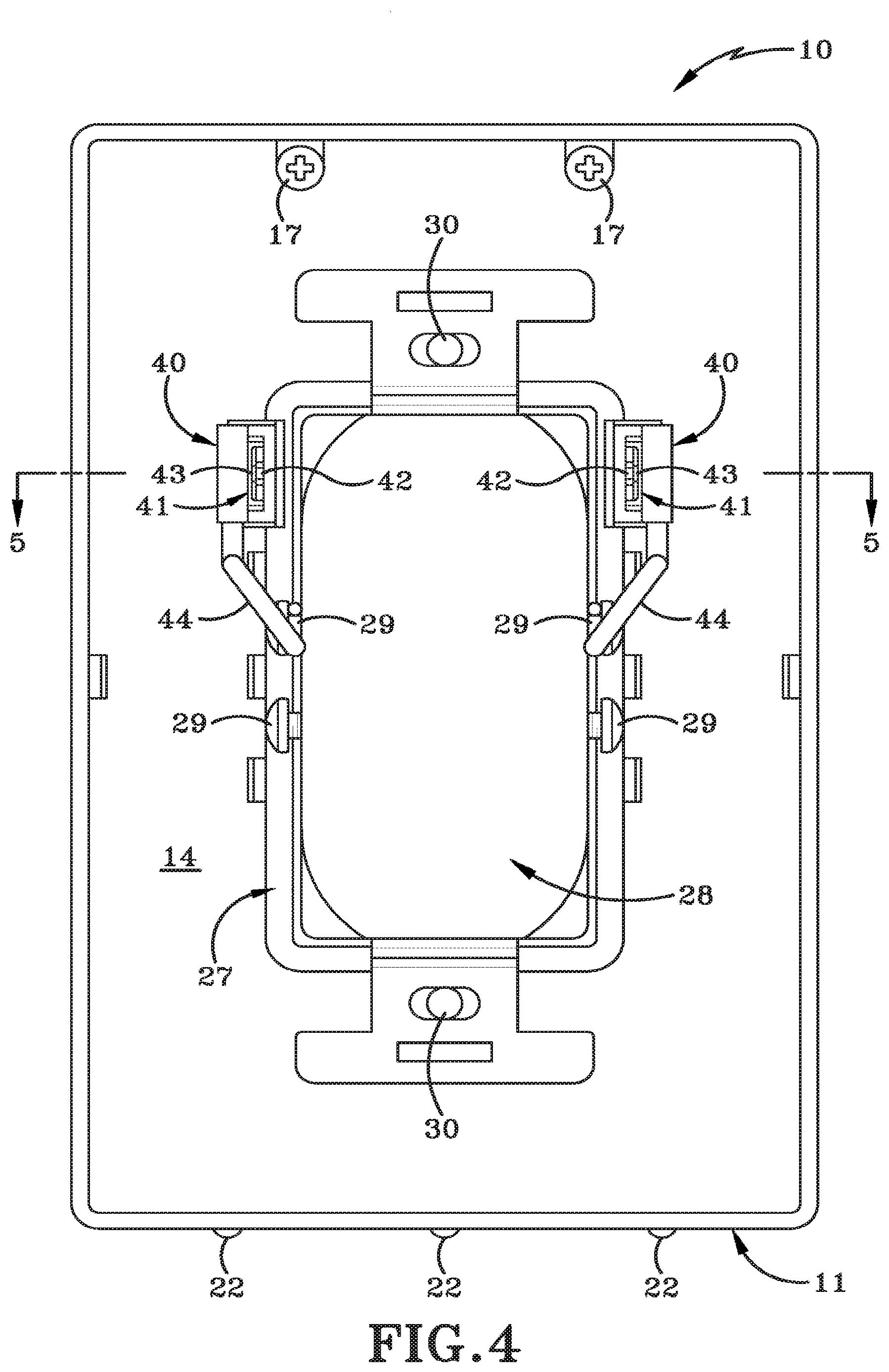 Patent US12614882 Figure 4 – Powered wall plate
