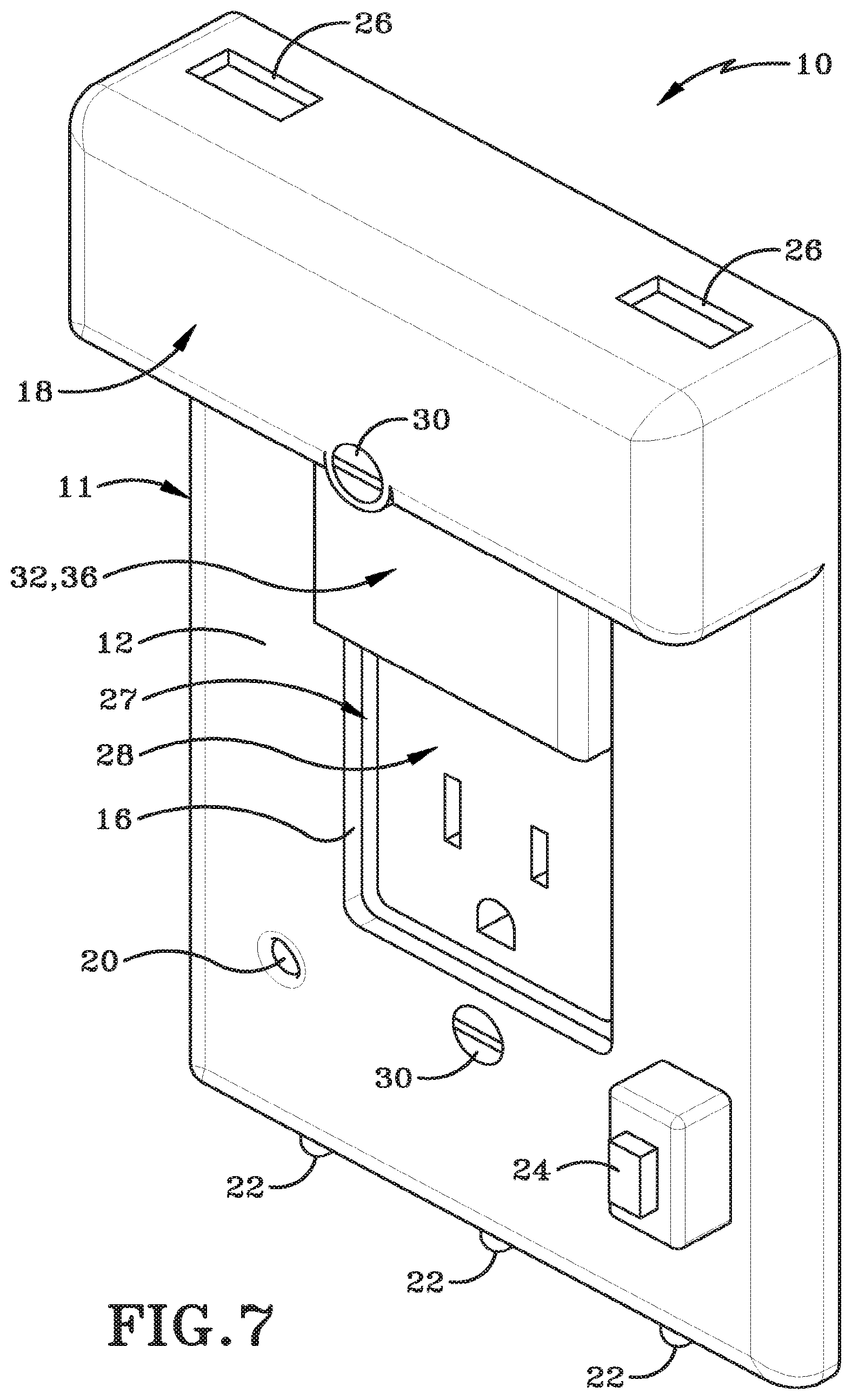 Patent US12614882 Figure 8 – Powered wall plate