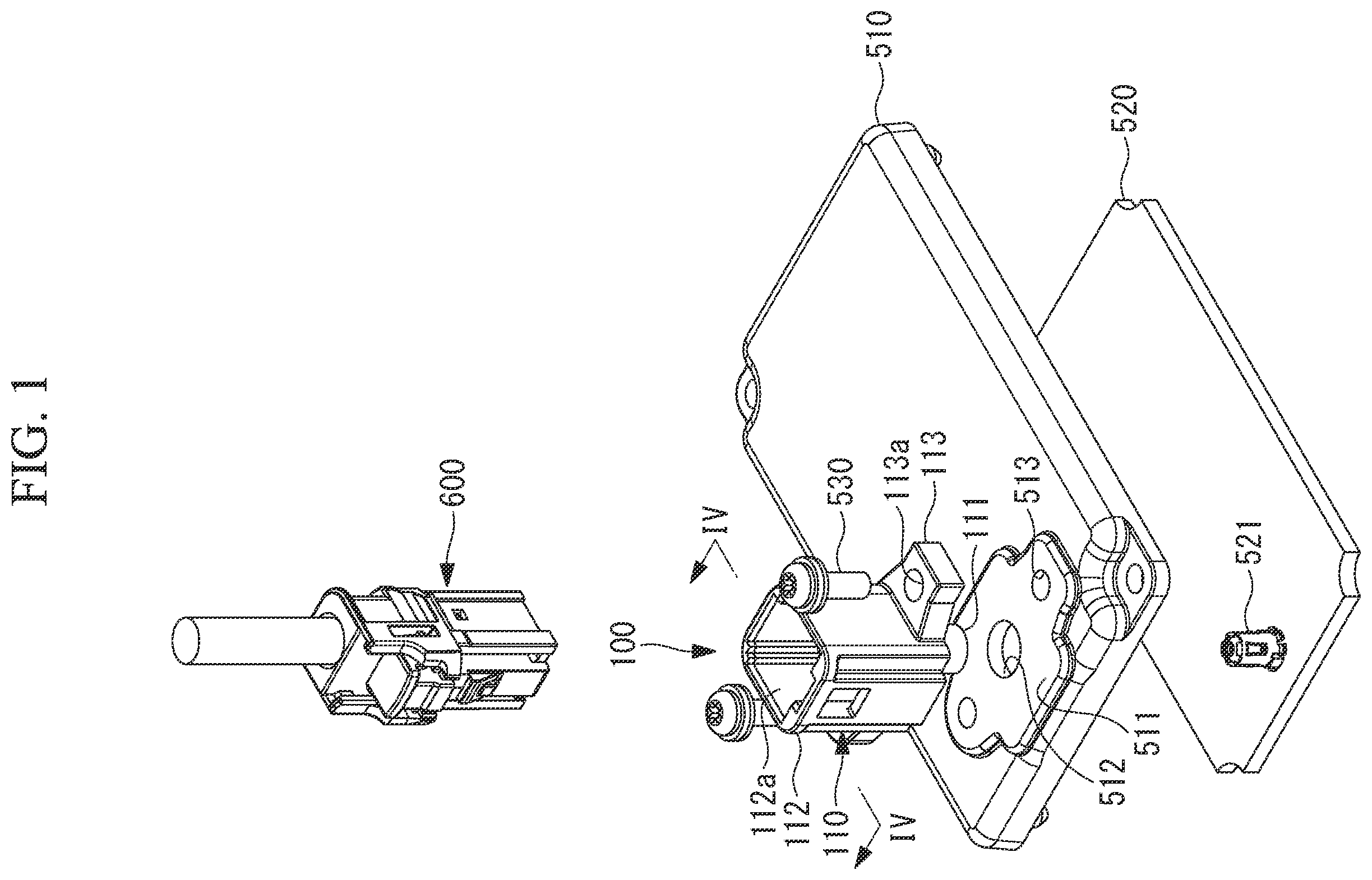 Patent US12614883 Figure 1 – Connector