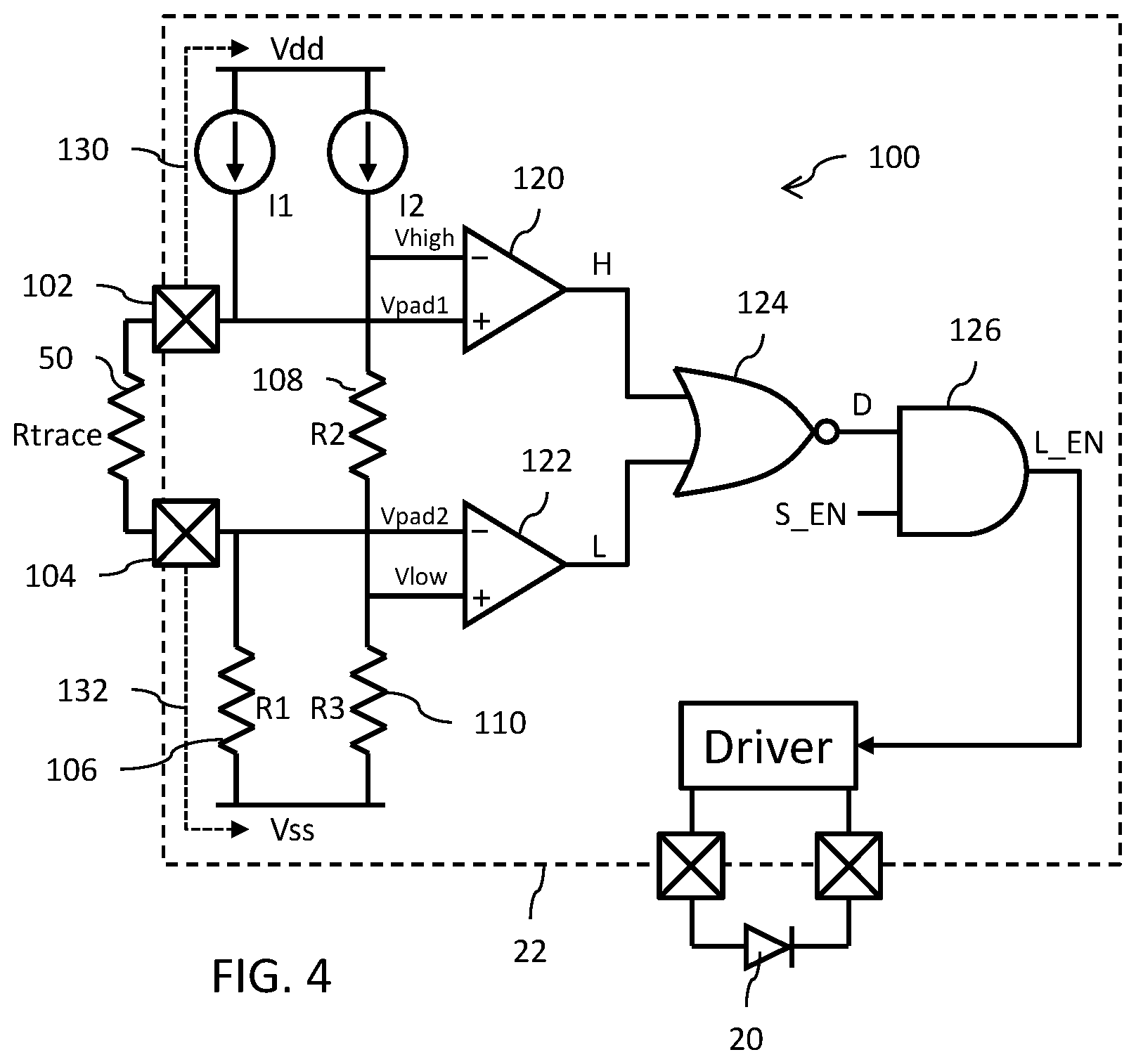 Patent US12614891 Figure 2 – Optical element displacement detection circuit
