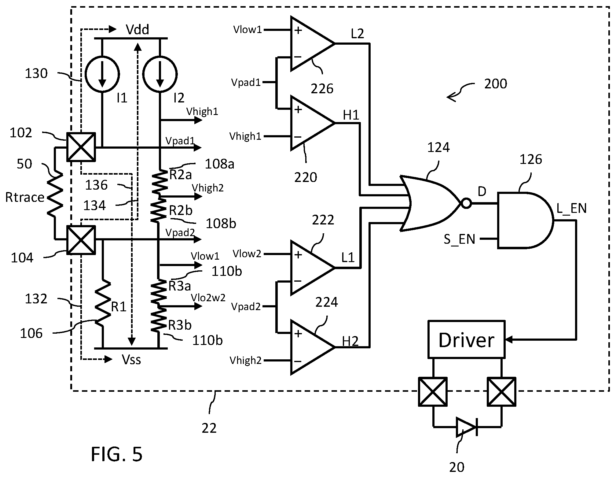 Patent US12614891 Figure 3 – Optical element displacement detection circuit
