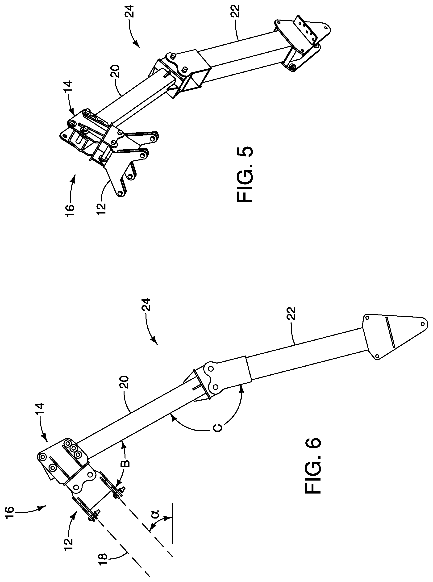 Patent US12614896 Figure 4 – Mounting a robotic arm in an inverted position to suspend an electrical bypass