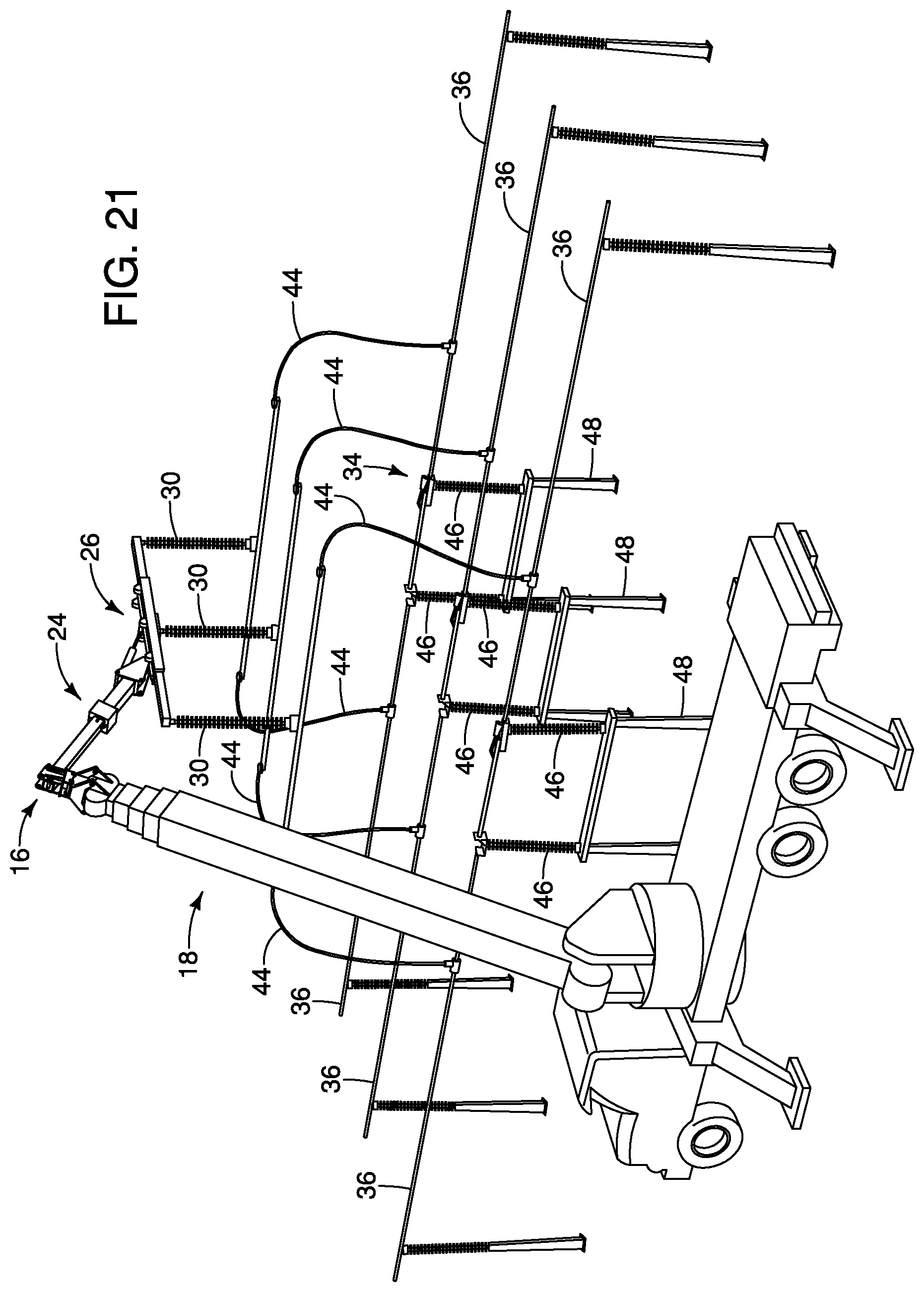 Patent US12614896 Figure 14 – Mounting a robotic arm in an inverted position to suspend an electrical bypass