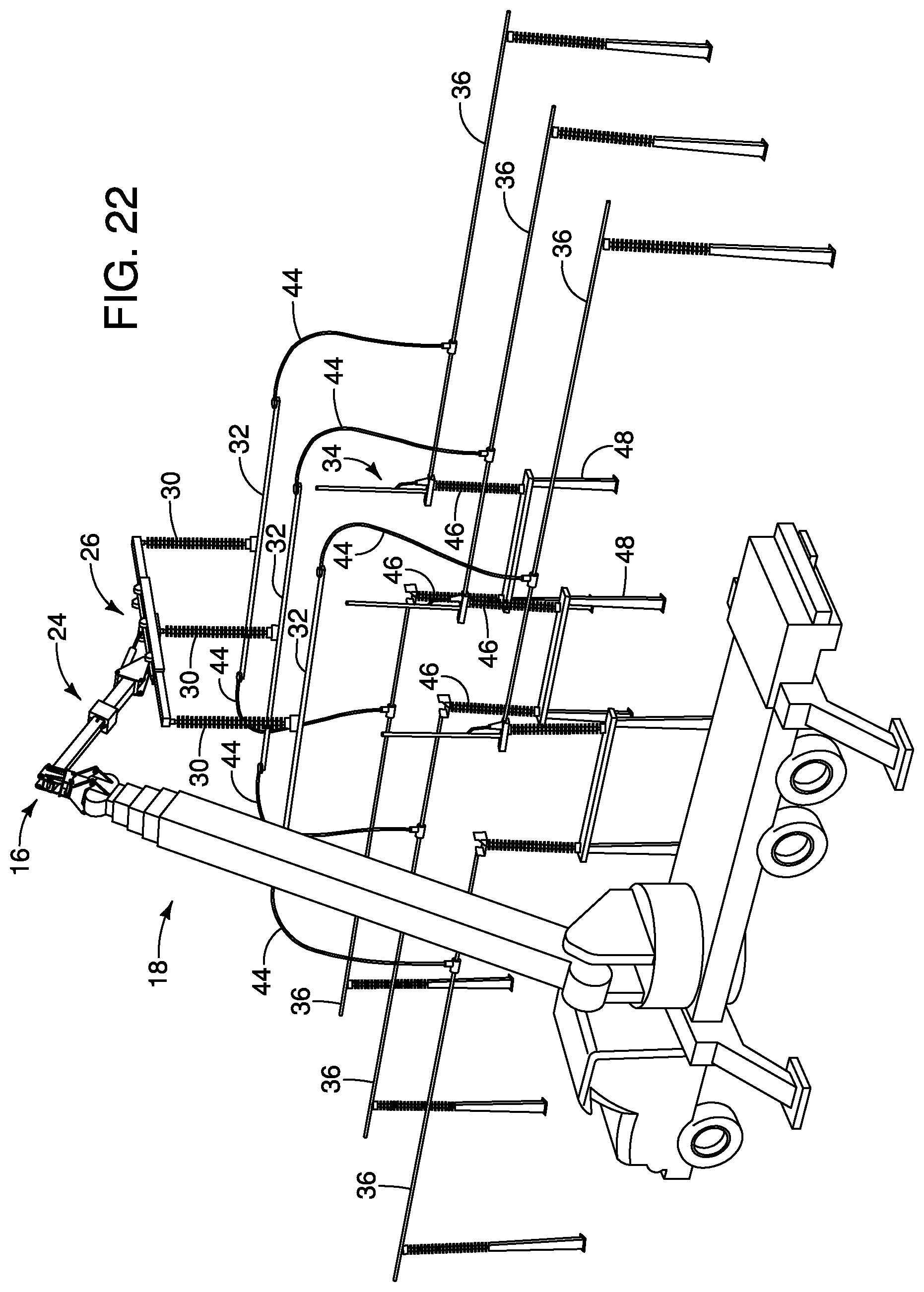 Patent US12614896 Figure 15 – Mounting a robotic arm in an inverted position to suspend an electrical bypass