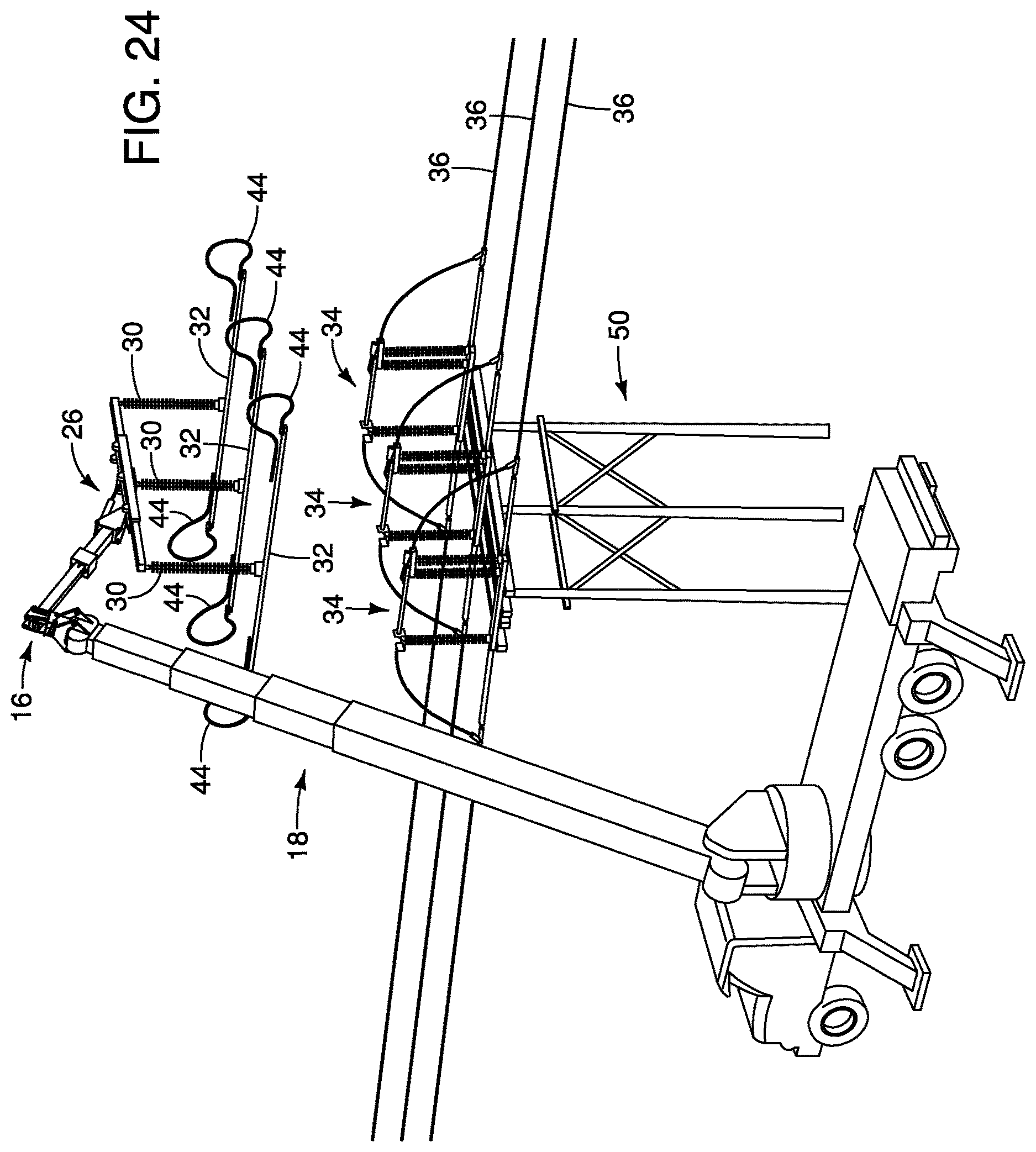 Patent US12614896 Figure 17 – Mounting a robotic arm in an inverted position to suspend an electrical bypass