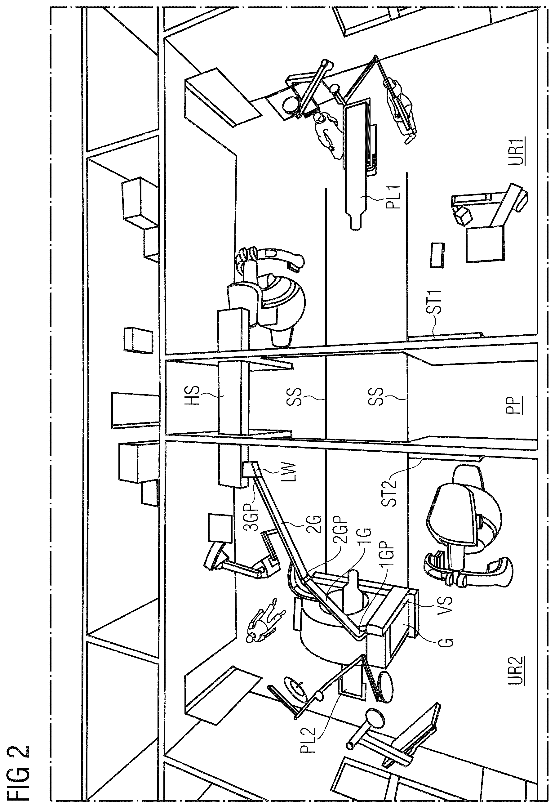 Patent US12614901 Figure 2 – Cable routing for a computed tomography system