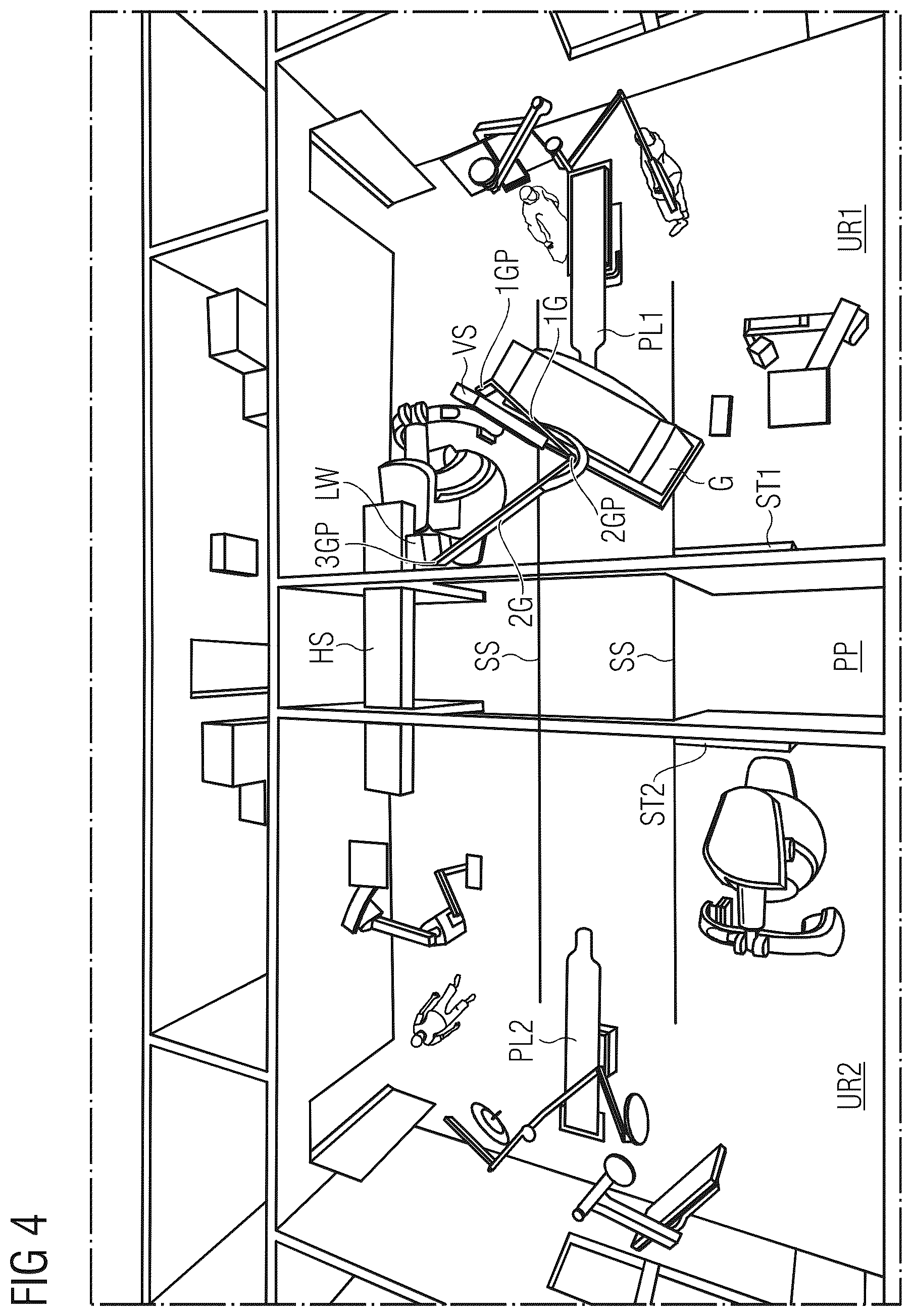 Patent US12614901 Figure 4 – Cable routing for a computed tomography system