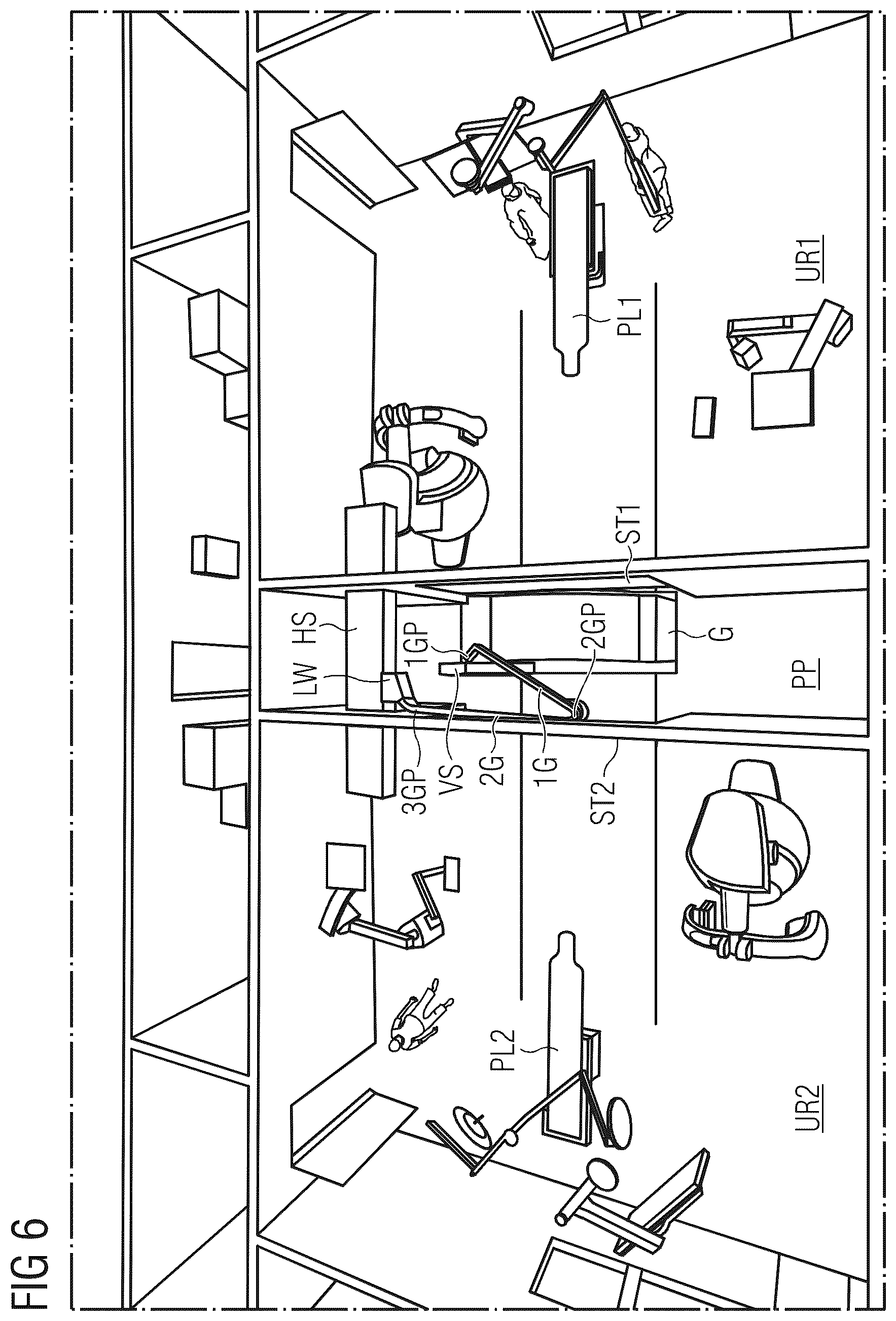 Patent US12614901 Figure 6 – Cable routing for a computed tomography system