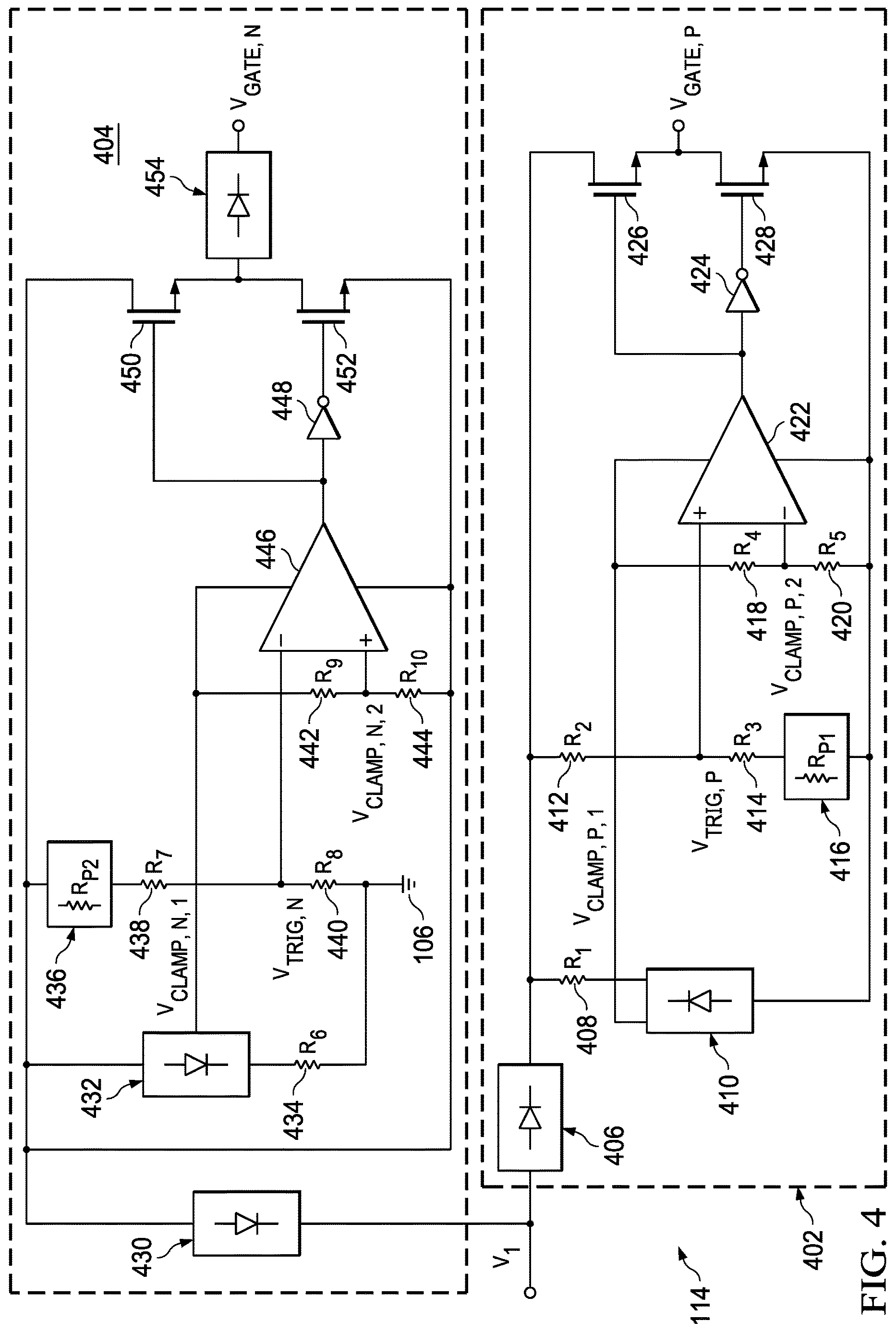 Patent US12614904 Figure 4 – Methods and apparatus to improve performance of power path protection devices