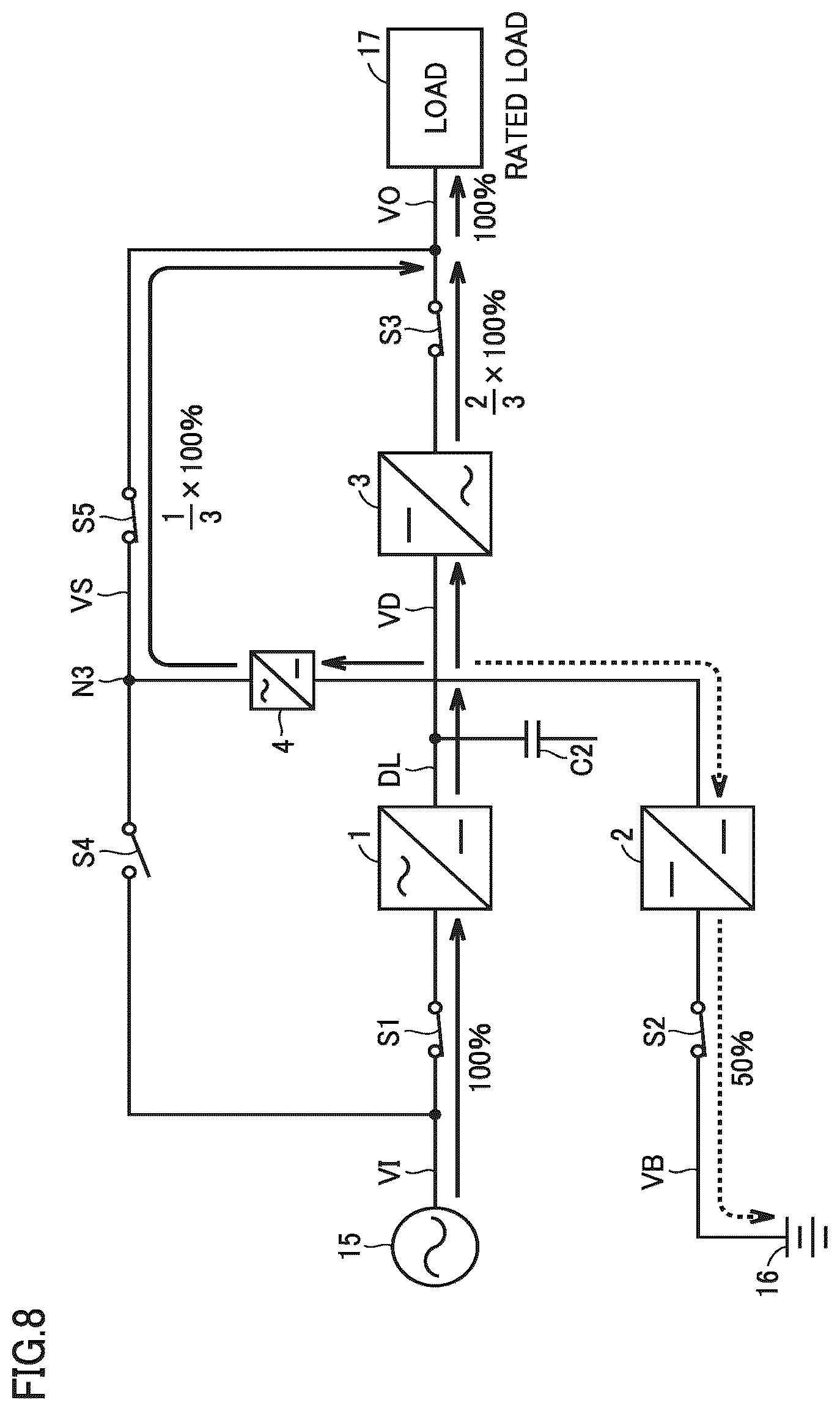 Patent US12614919 Figure 8 – Uninterruptible power supply apparatus