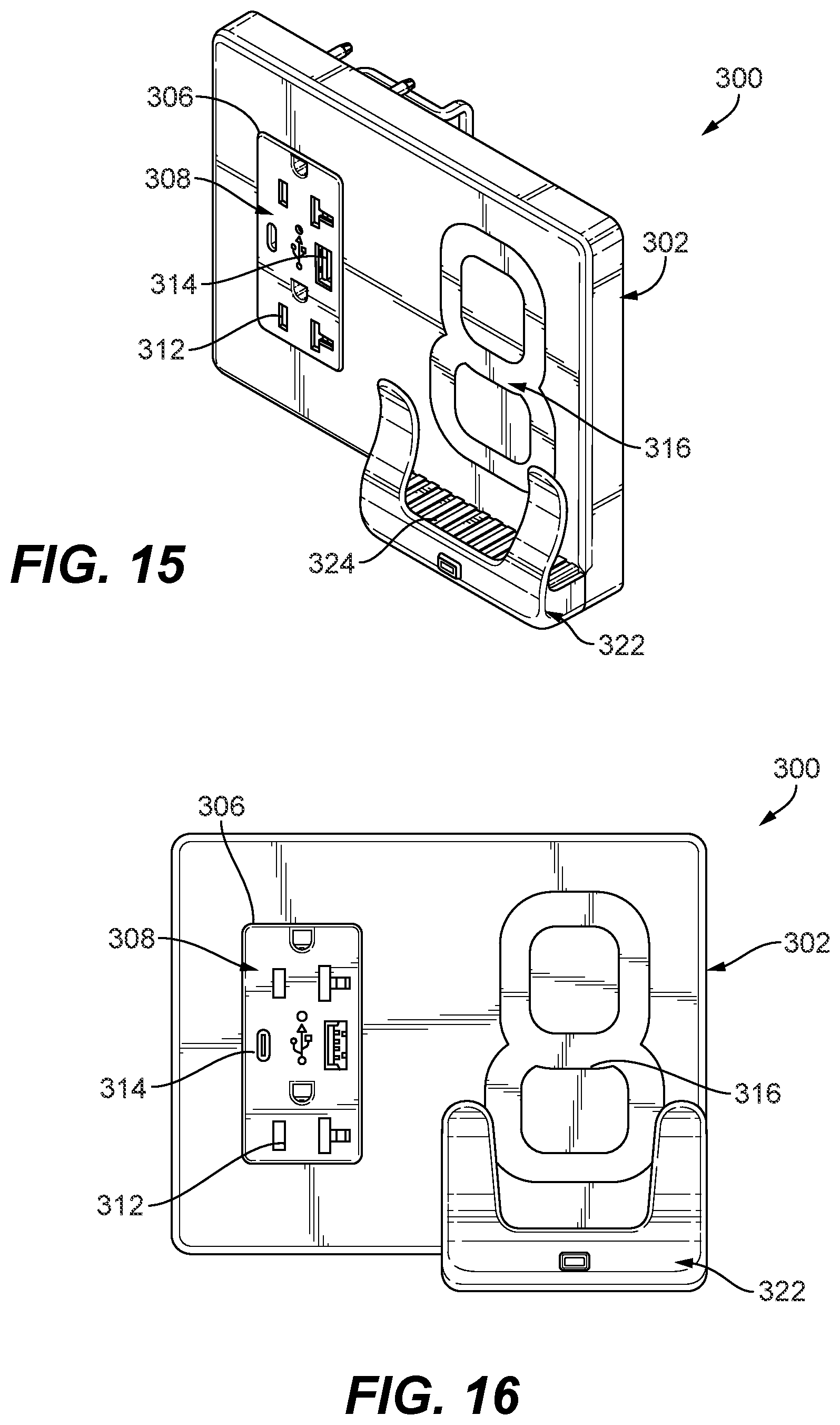 Patent US12614925 Figure 8 – Receptacle inductive charging devices