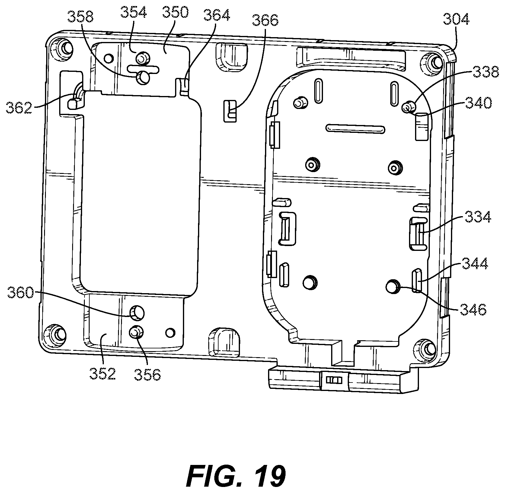 Patent US12614925 Figure 10 – Receptacle inductive charging devices