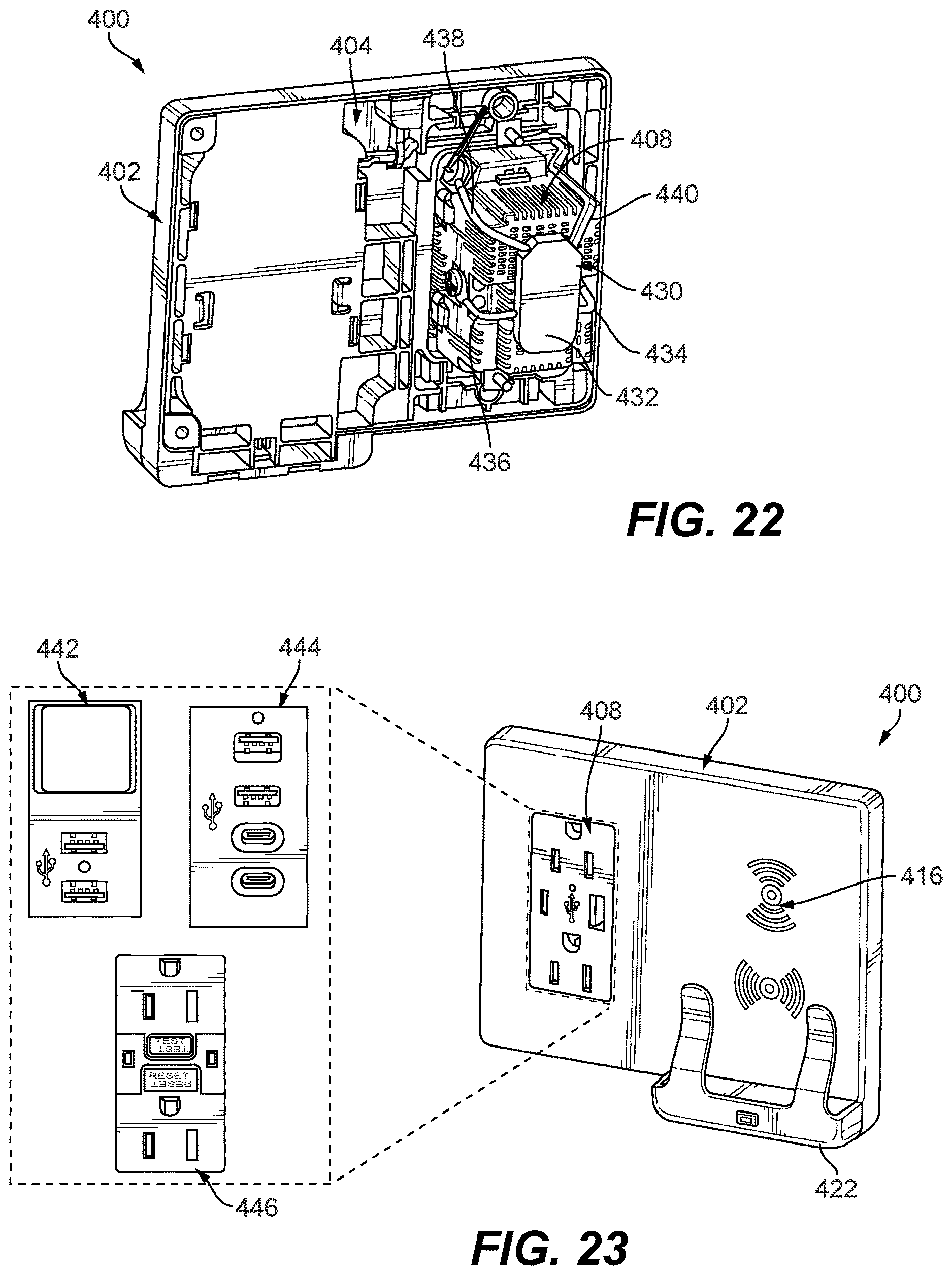 Patent US12614925 Figure 12 – Receptacle inductive charging devices