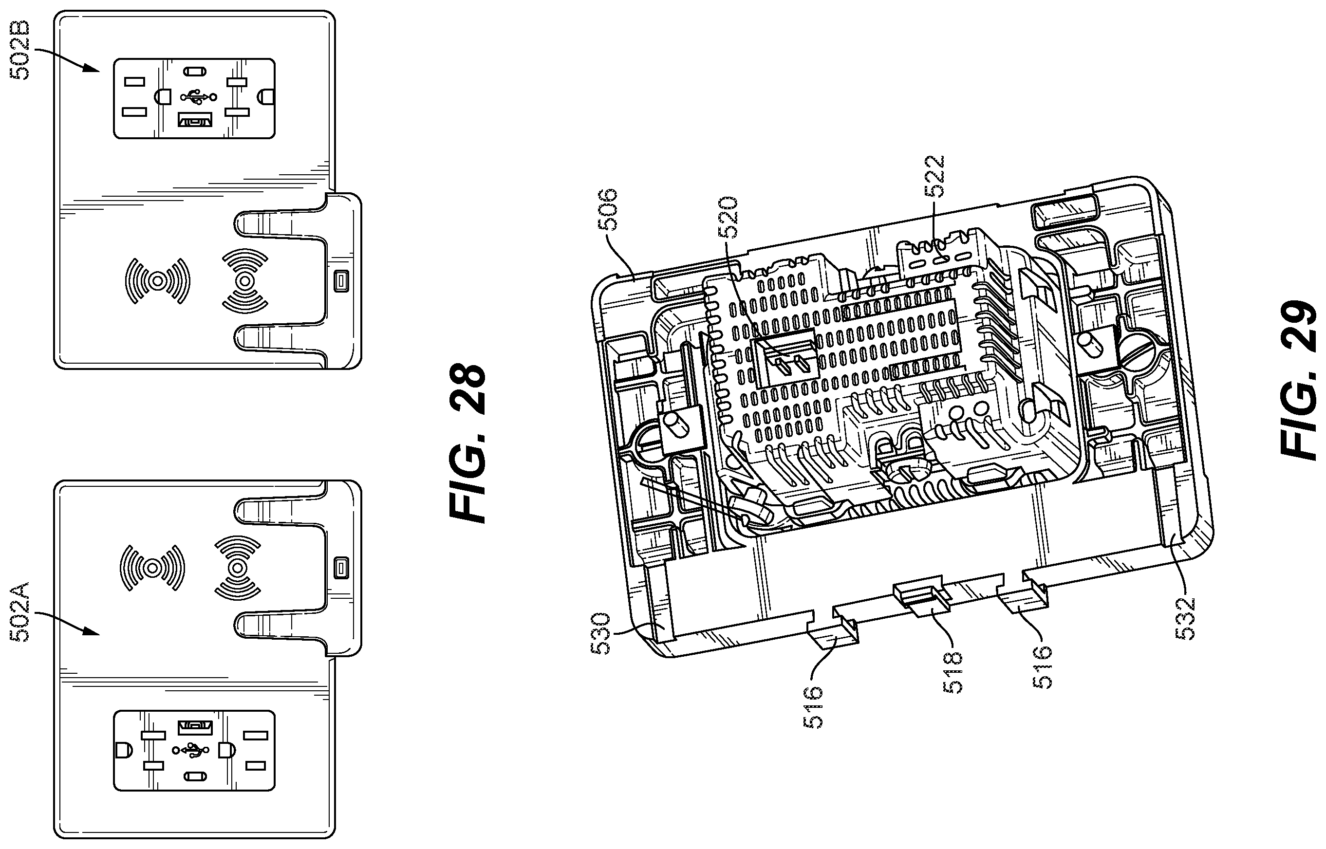 Patent US12614925 Figure 15 – Receptacle inductive charging devices
