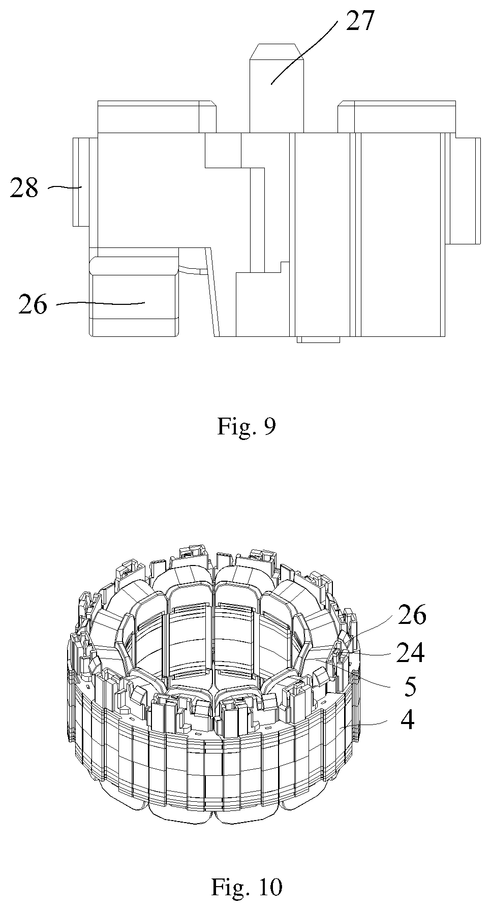 Patent US12614931 Figure 5 – Insulating framework, stator, motor, compressor, and vehicle
