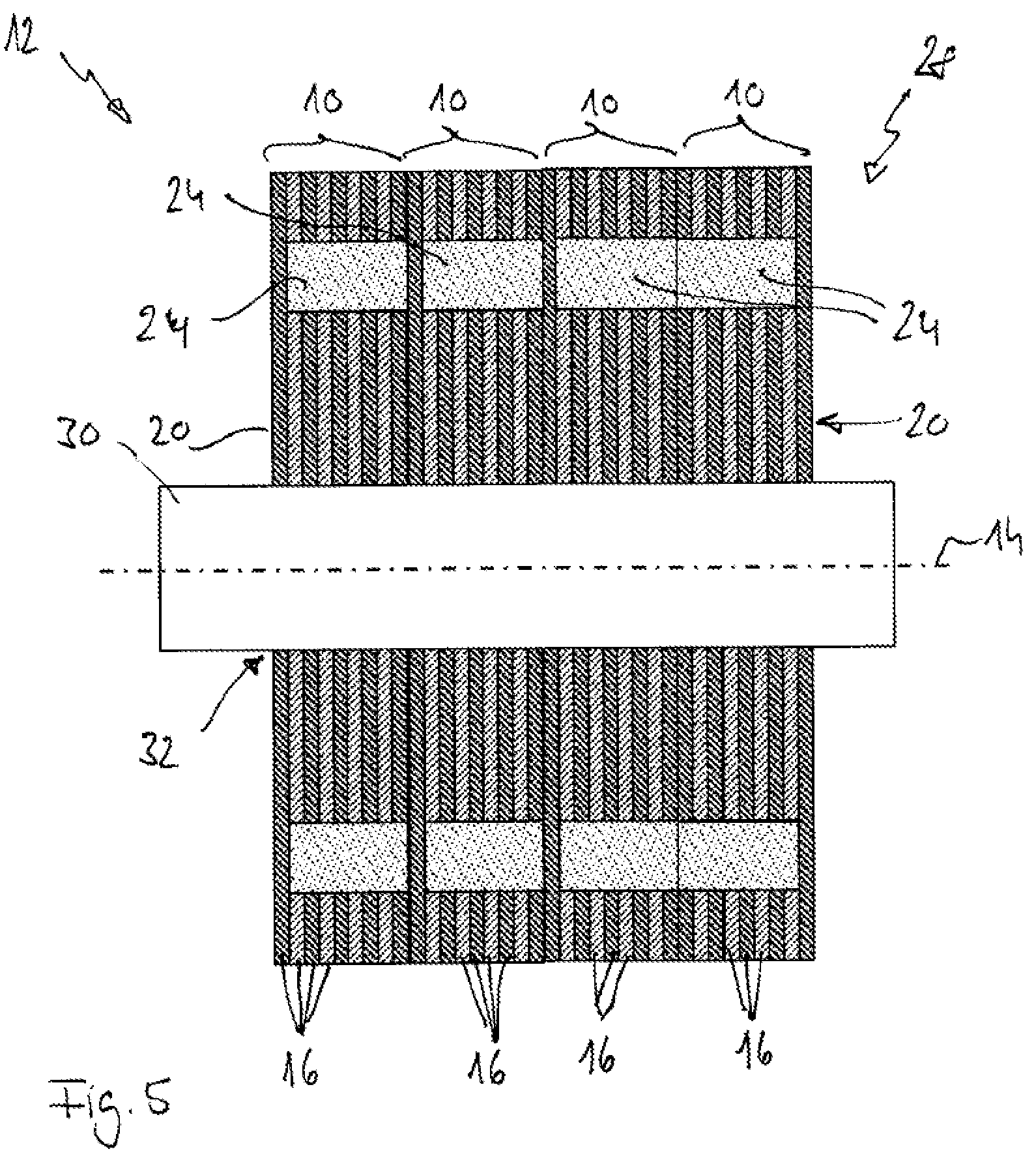Patent US12614934 Figure 3 – Rotor for an electric machine, and method for producing a rotor