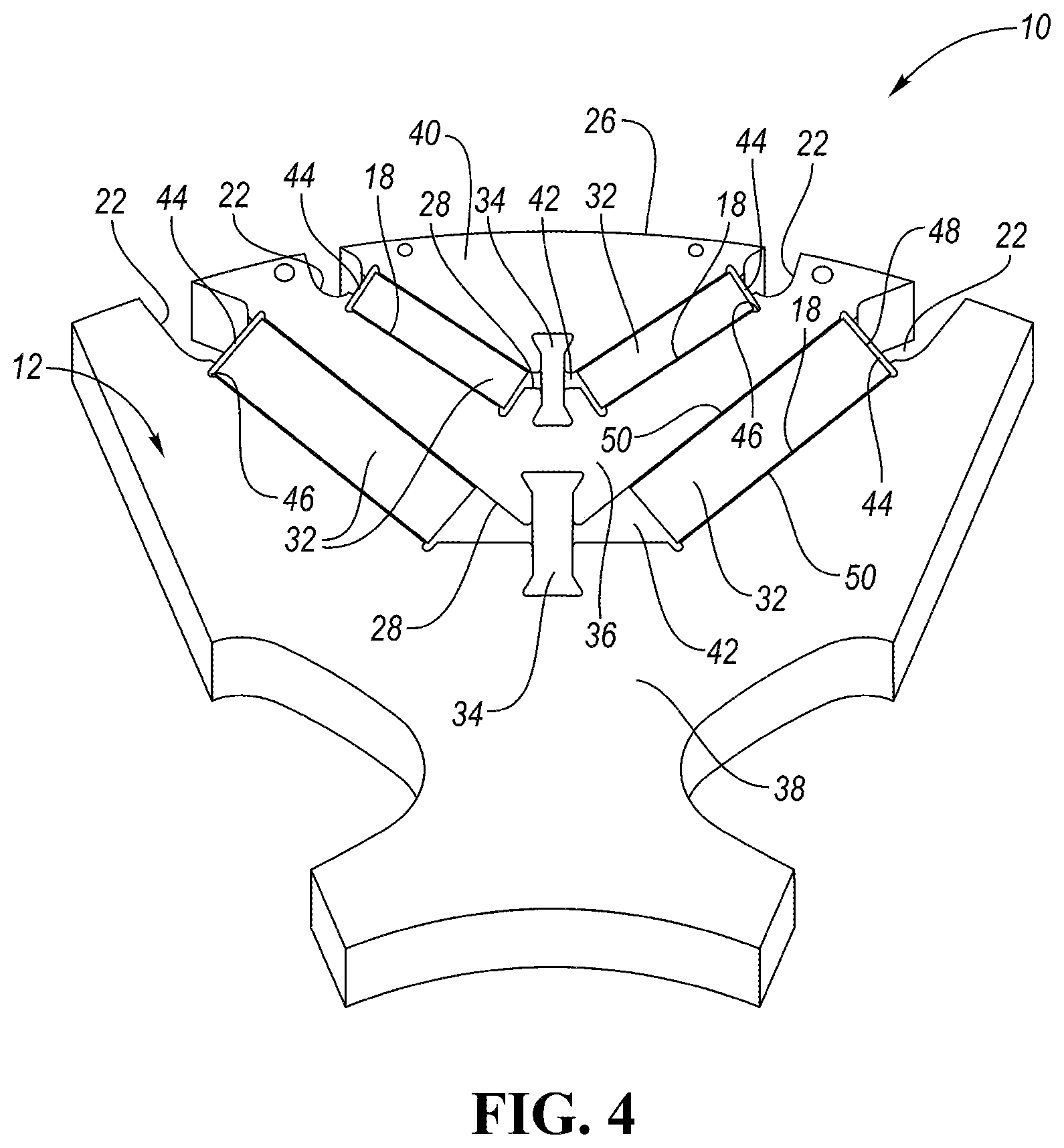 Patent US12614935 Figure 4 – Electric machine rotor