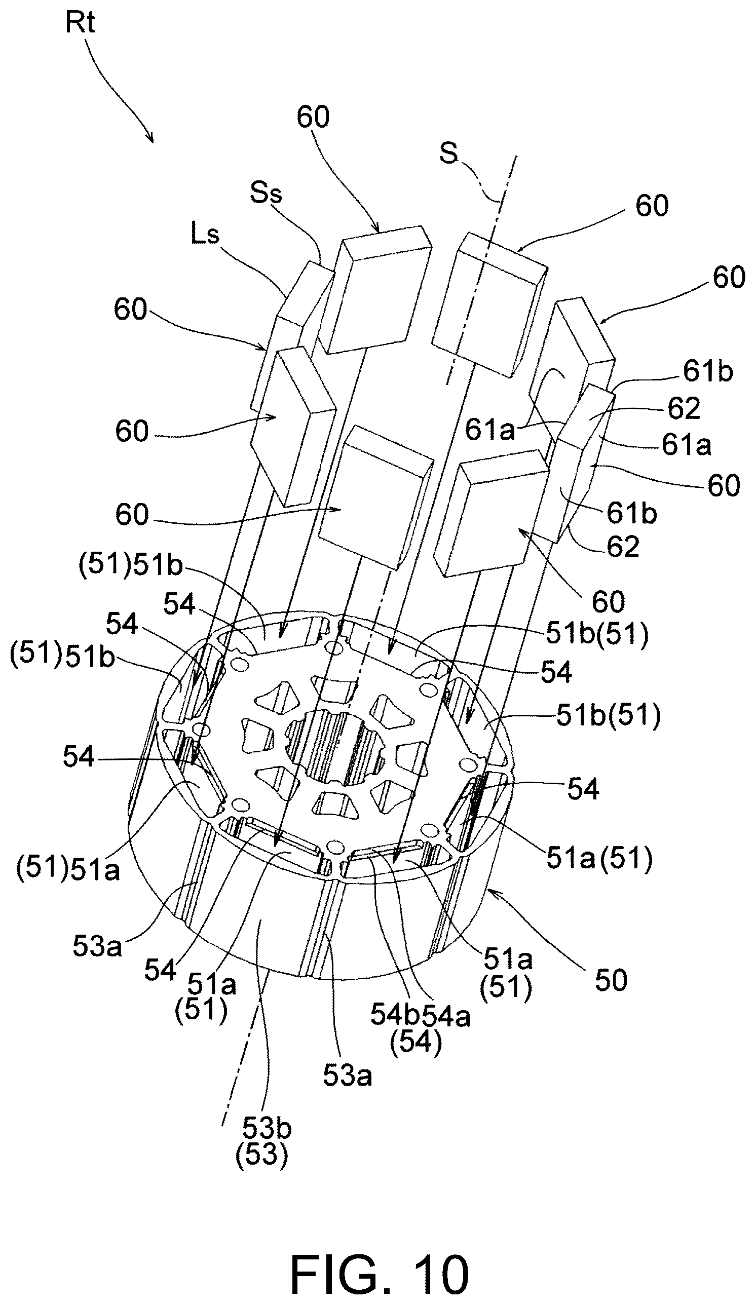 Patent US12614939 Figure 10 – Permanent magnet embedded motor and pump device
