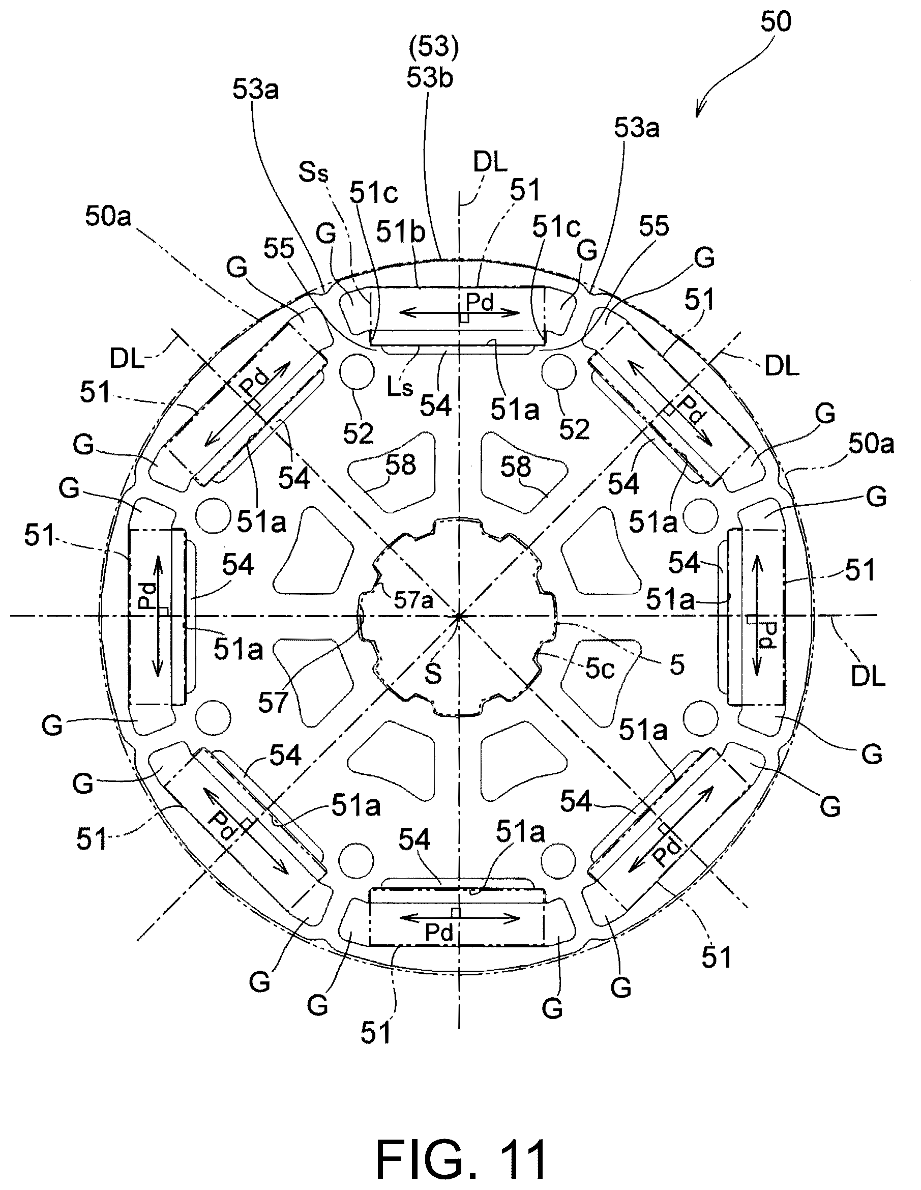 Patent US12614939 Figure 11 – Permanent magnet embedded motor and pump device