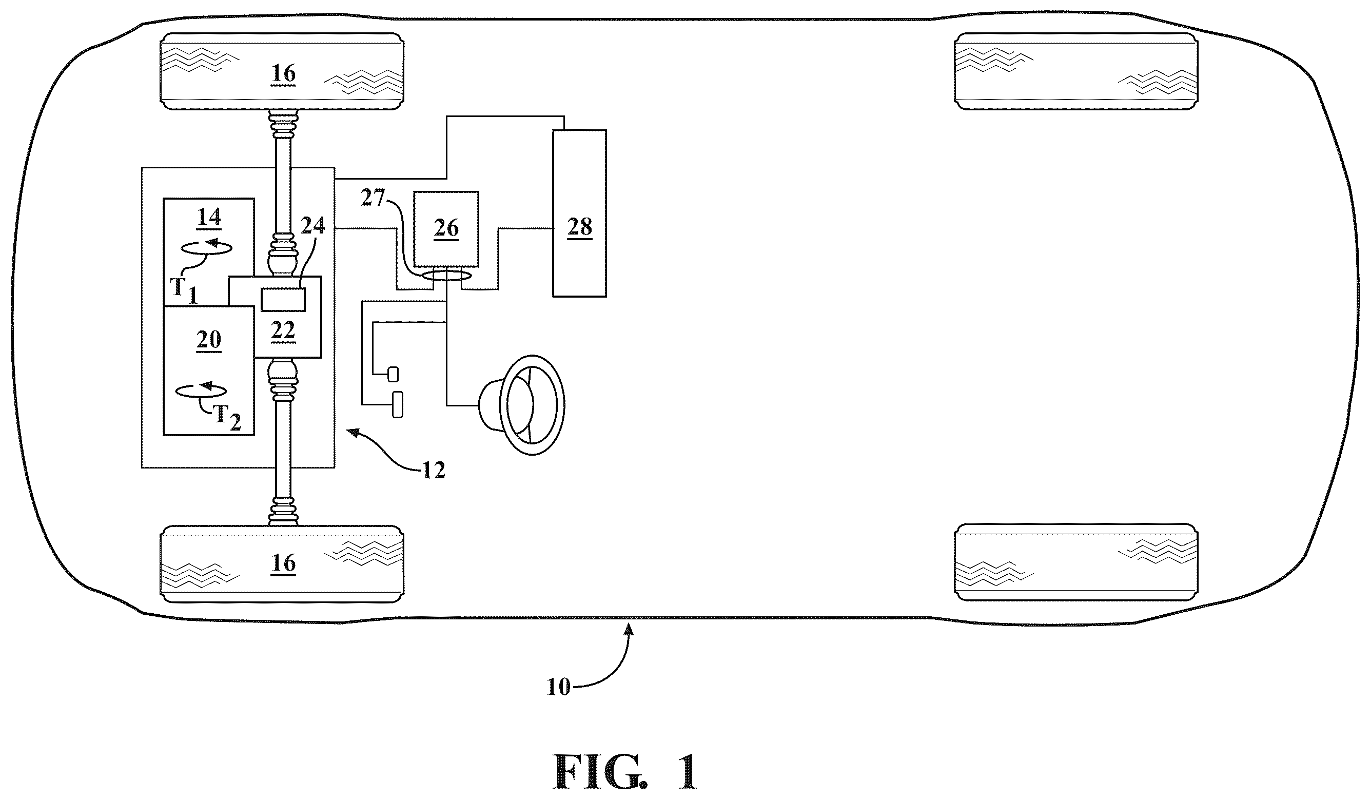 Patent US12614941 Figure 1 – Electric machine with cooling channel loops for stator magnetic poles