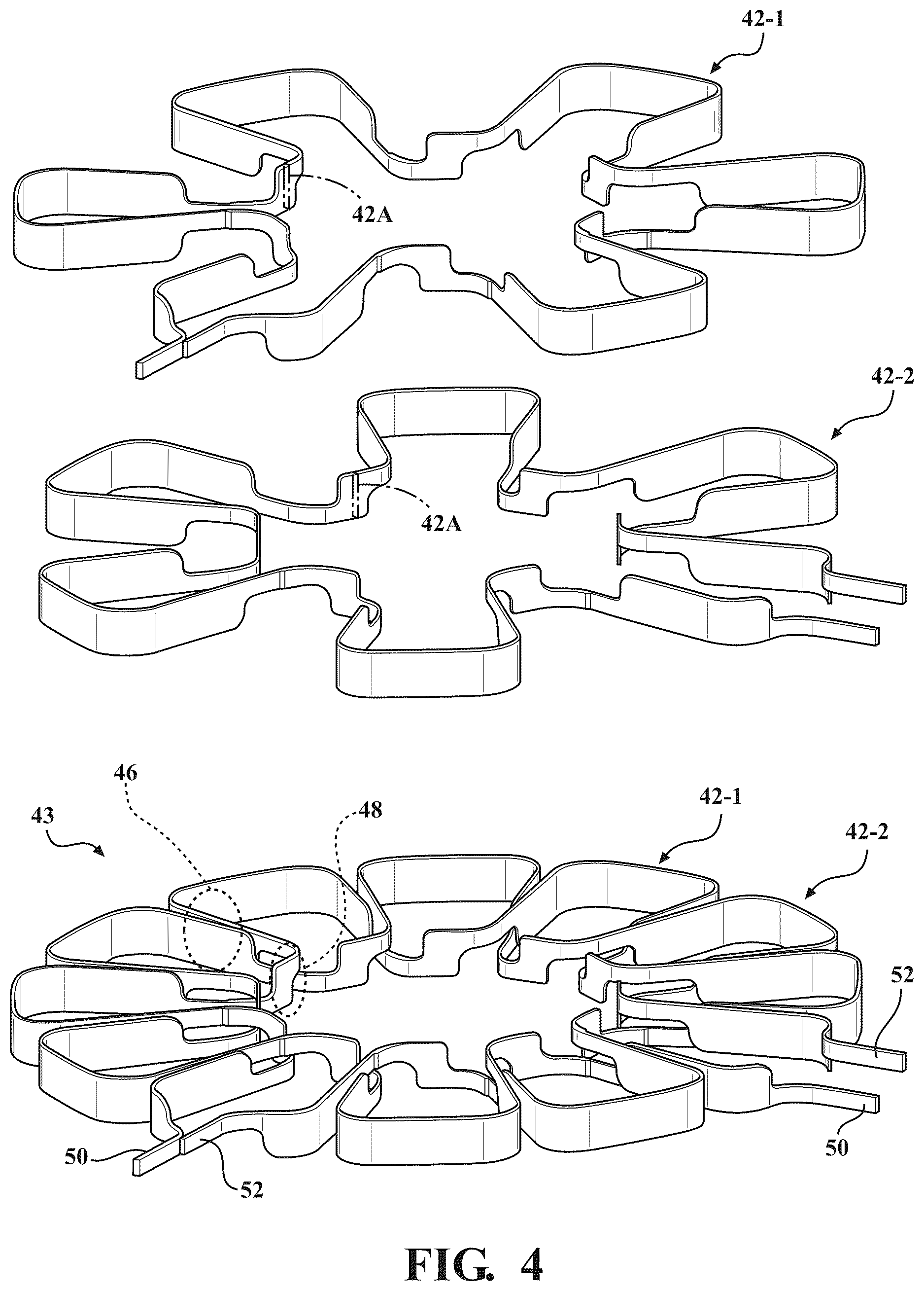 Patent US12614941 Figure 4 – Electric machine with cooling channel loops for stator magnetic poles