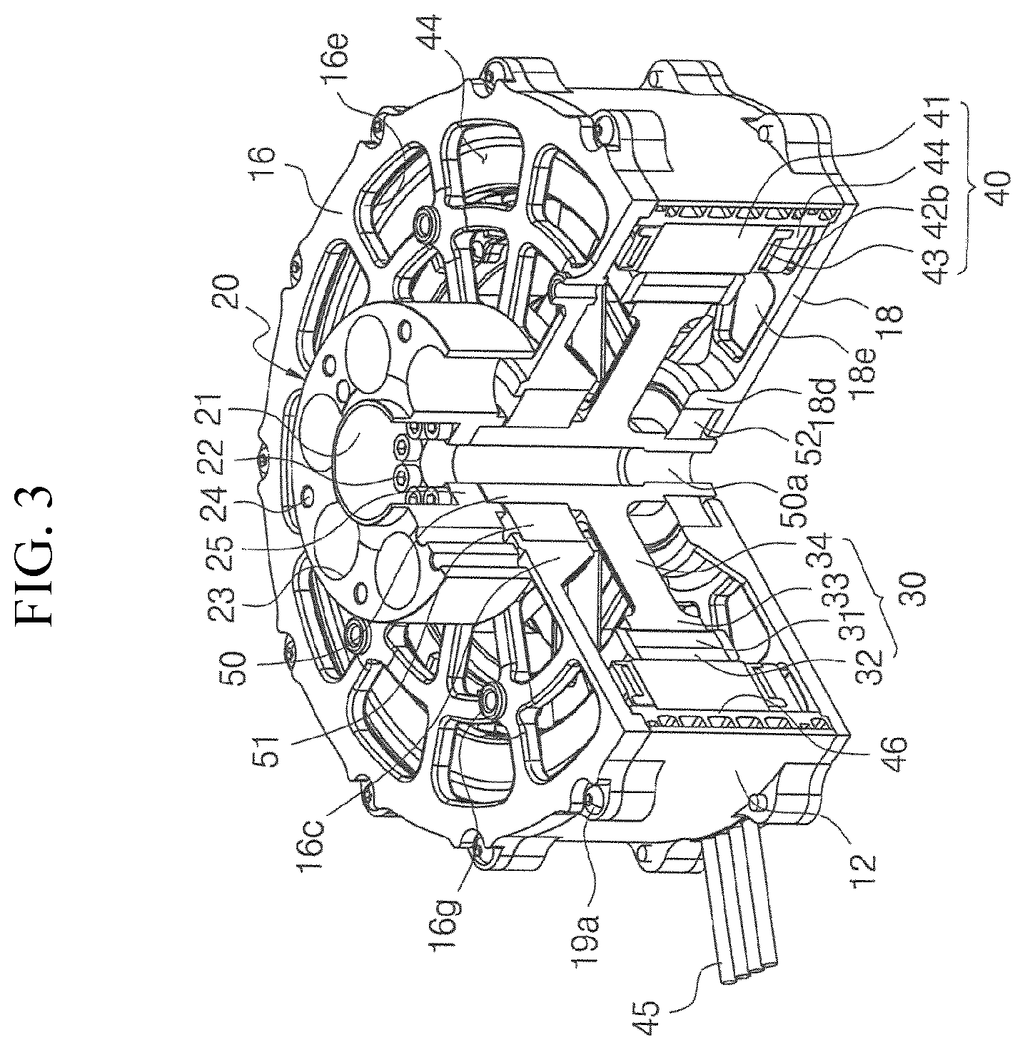 Patent US12614948 Figure 3 – Stator, and propeller driving apparatus and aircraft using the same