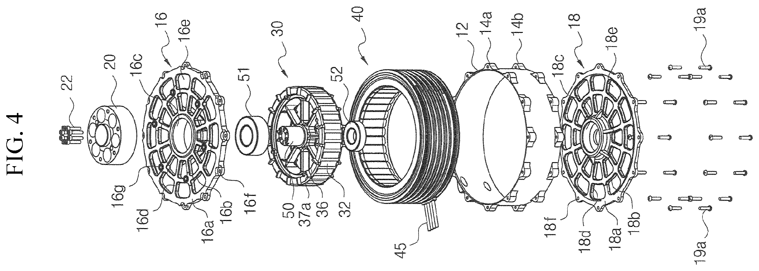 Patent US12614948 Figure 4 – Stator, and propeller driving apparatus and aircraft using the same